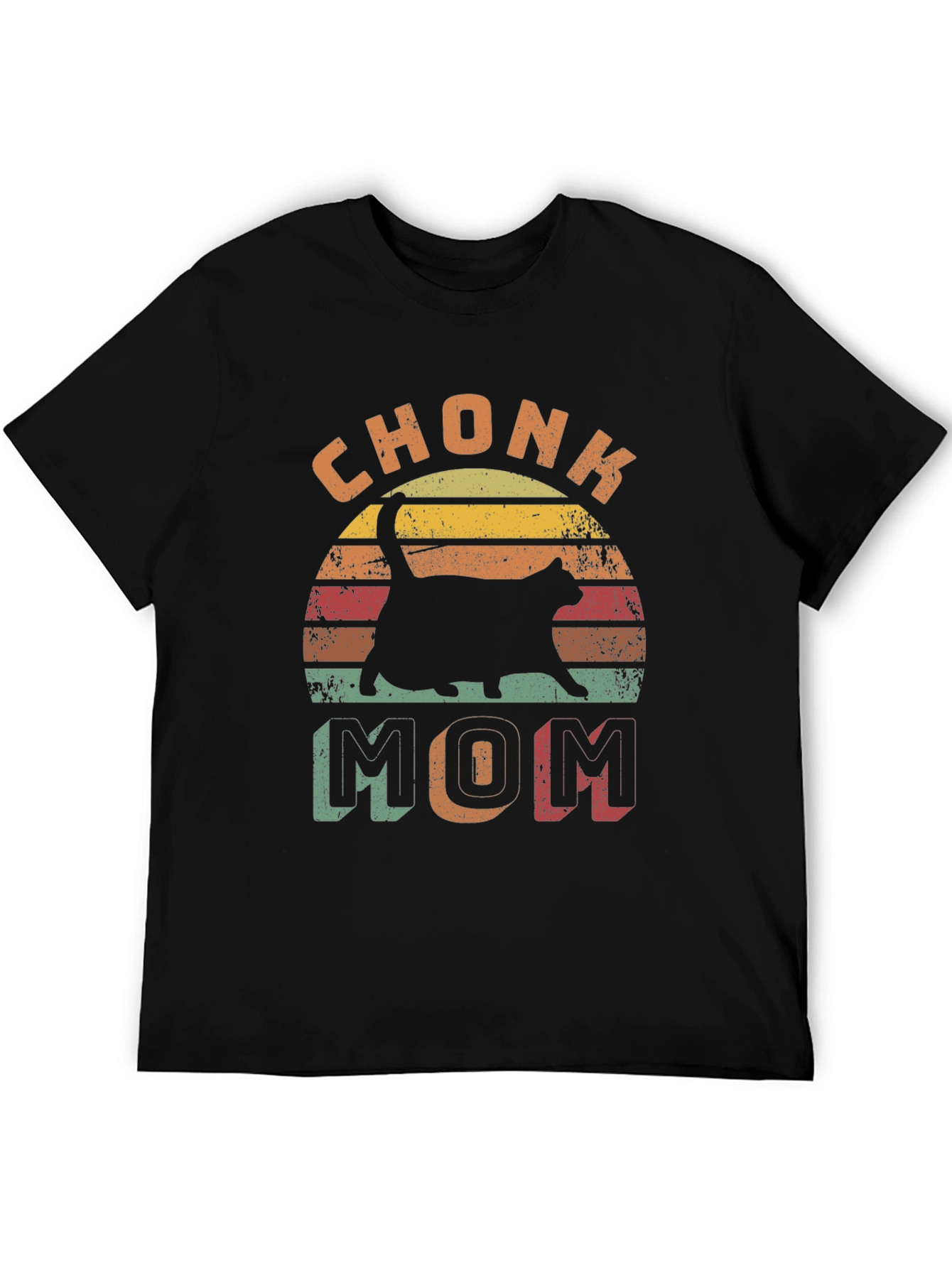 Chonk Mom Cat Graphic T-Shirt