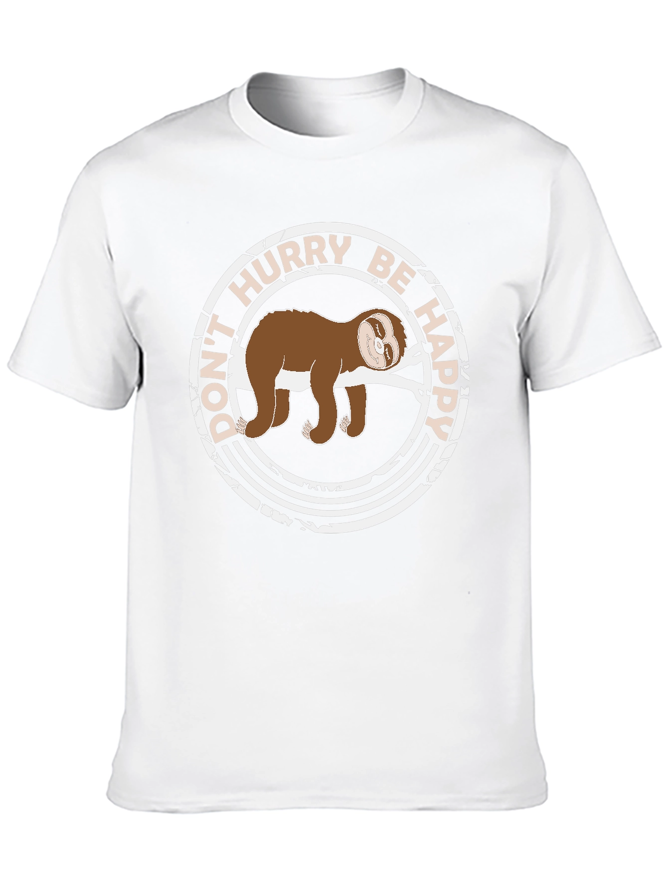 Dont Hurry Be Happy Sloth Graphic Tee