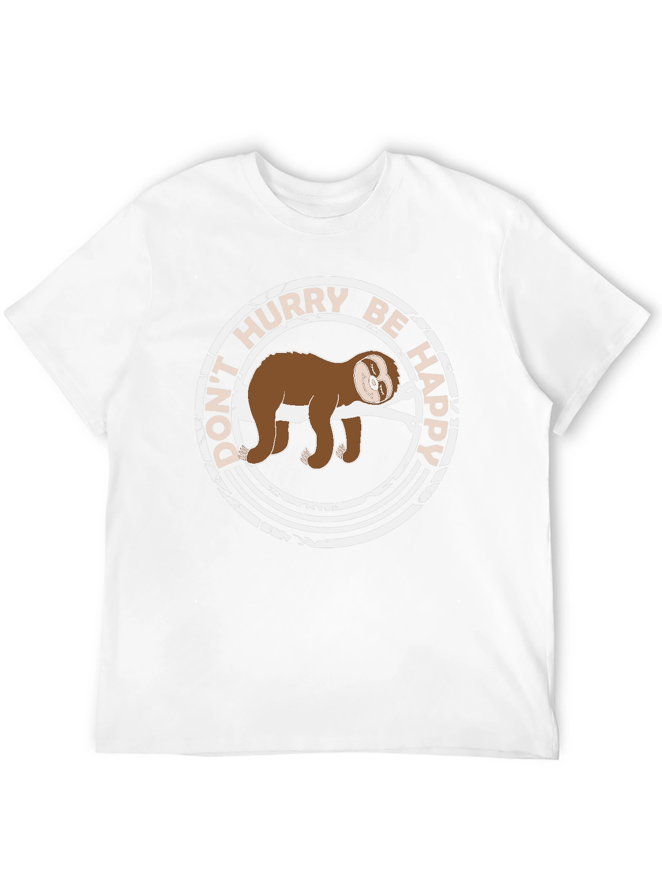 Dont Hurry Be Happy Sloth Graphic Tee