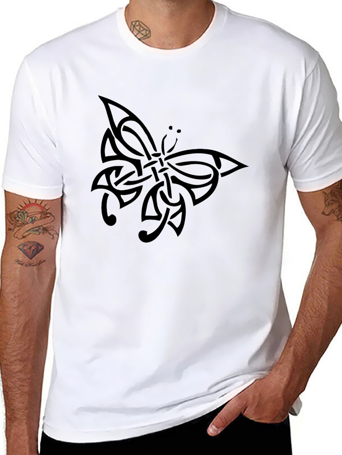 Black Butterfly Graphic T-Shirt