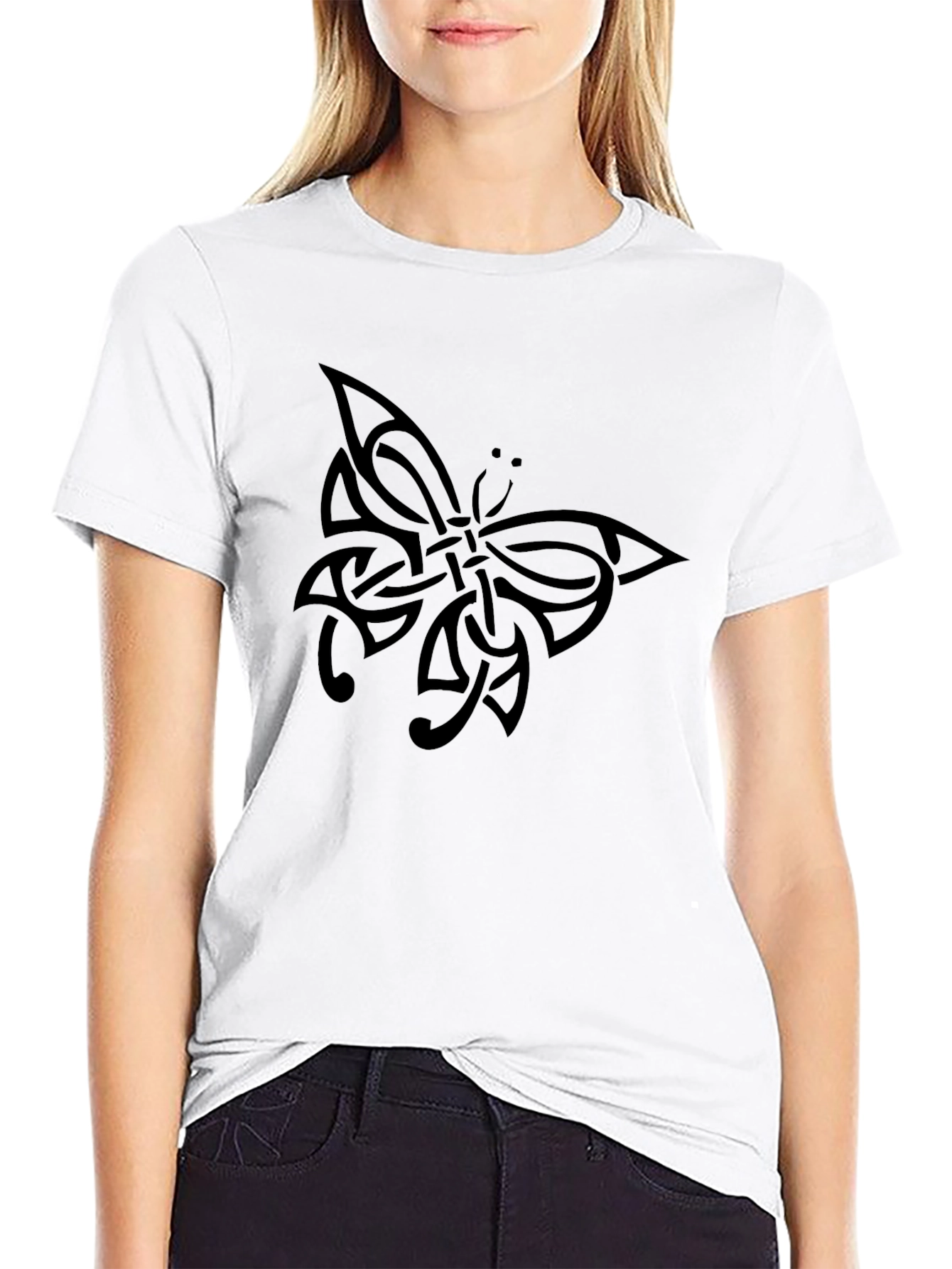 Black Butterfly Graphic T-Shirt