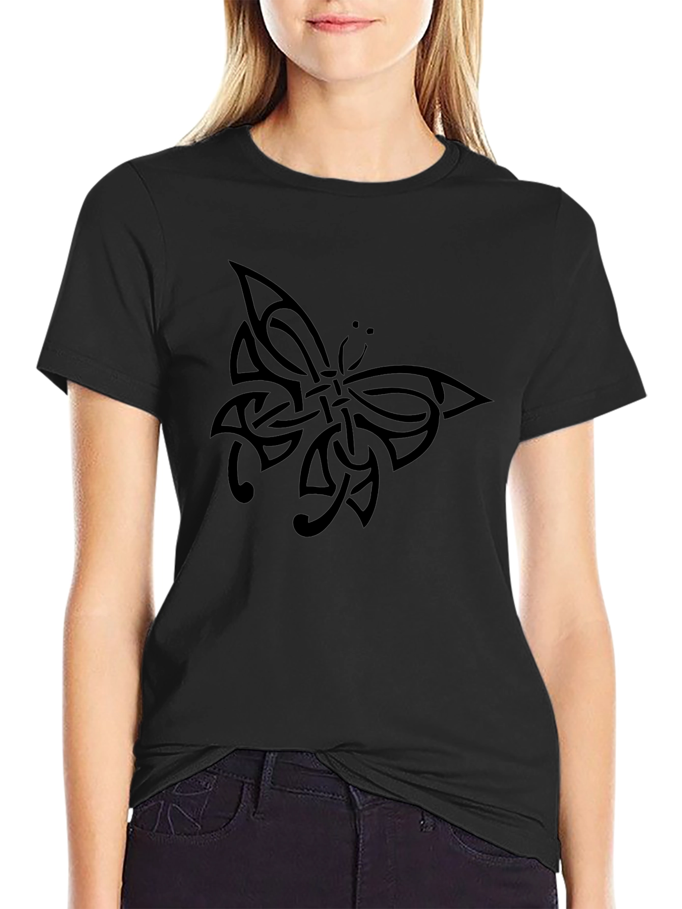 Black Butterfly Graphic T-Shirt