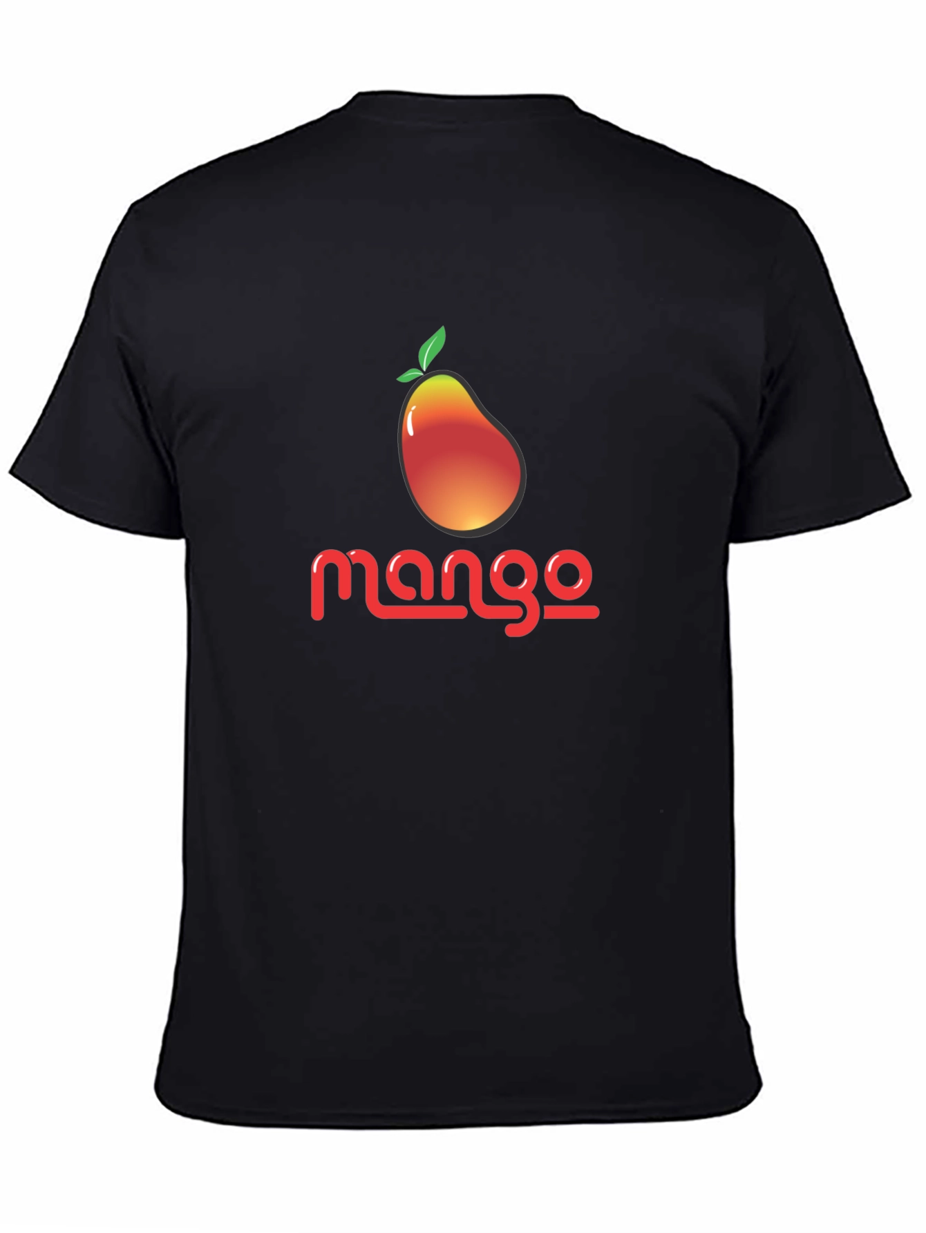 Mango Graphic Print Black T-Shirt