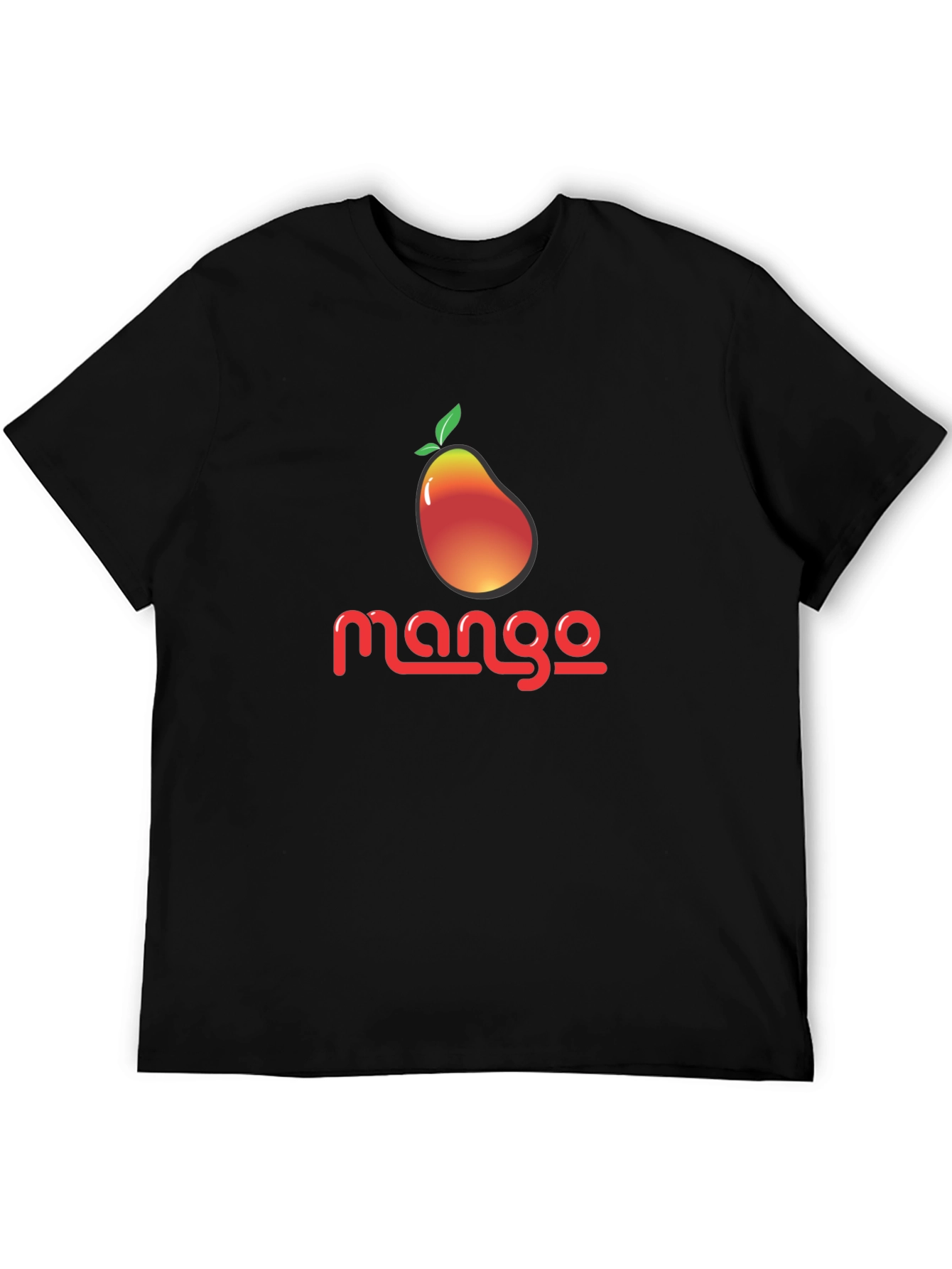 Mango Graphic Print Black T-Shirt