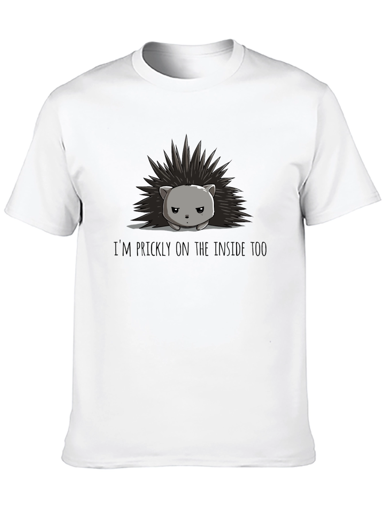 Prickly Inside Hedgehog Black T-Shirt