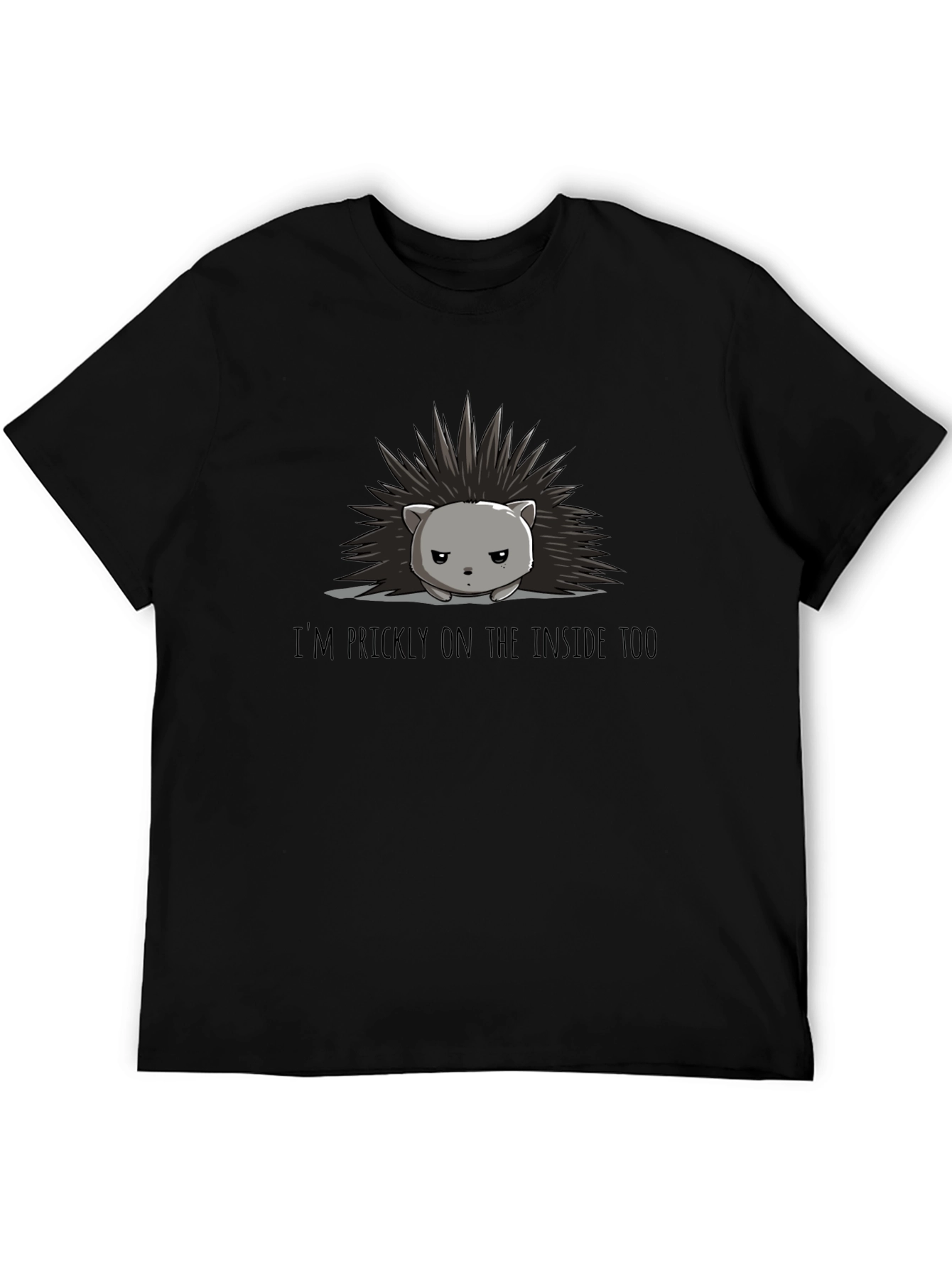 Prickly Inside Hedgehog Black T-Shirt
