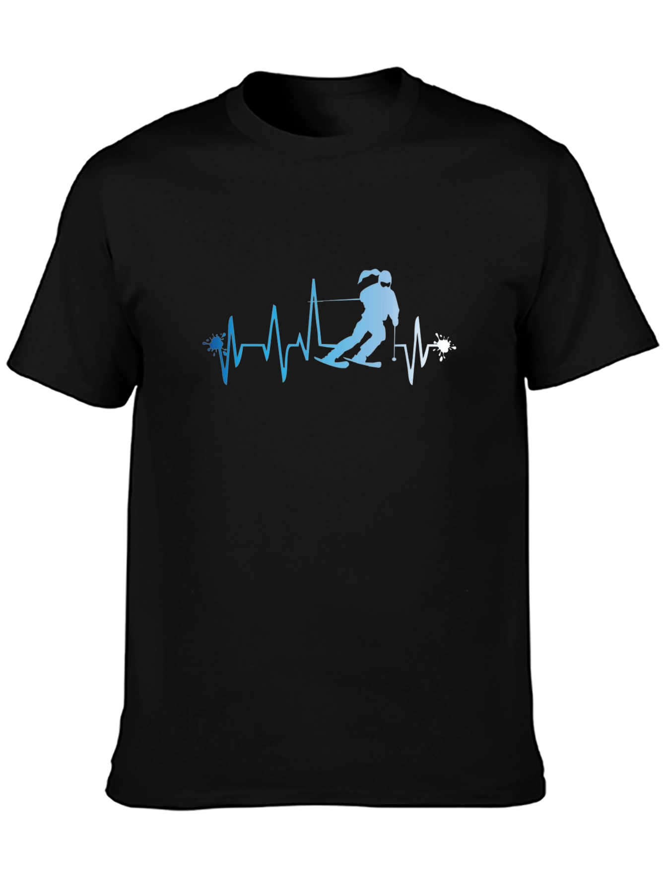 Skiing Heartbeat T-Shirt - Sporty Tee