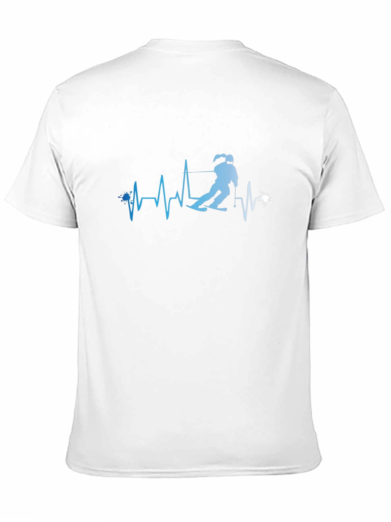 Skiing Heartbeat T-Shirt - Sporty Tee