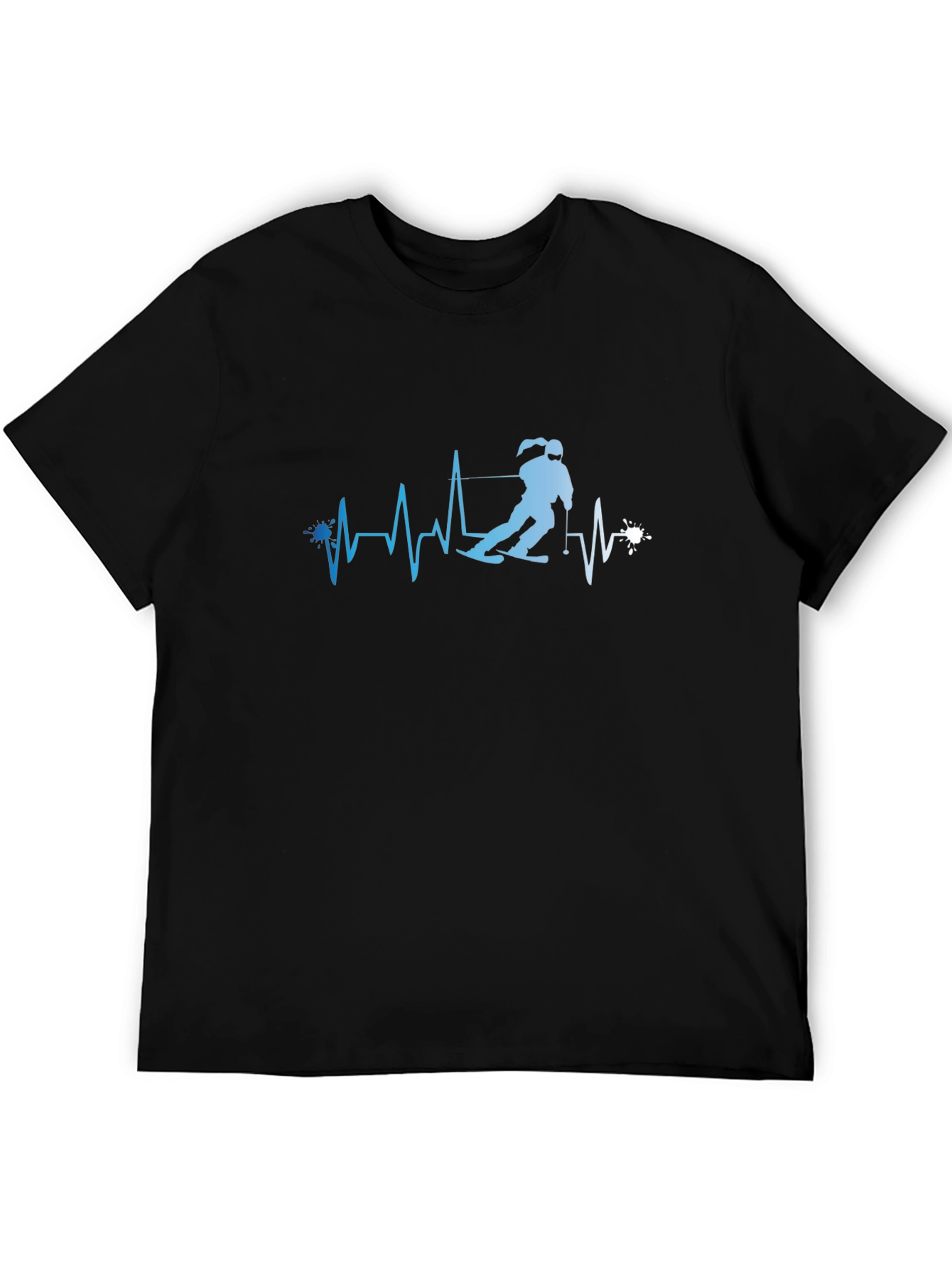 Skiing Heartbeat T-Shirt - Sporty Tee