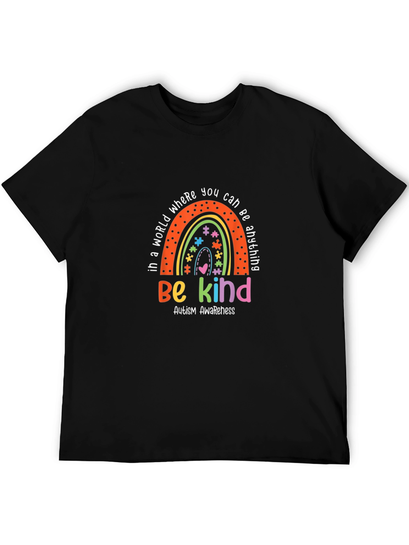 Be Kind Autism Awareness Rainbow T-Shirt