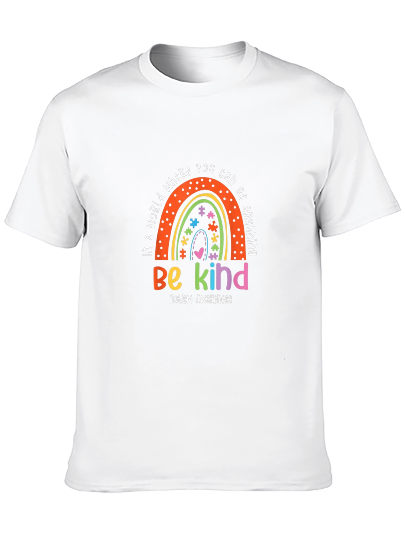 Be Kind Autism Awareness Rainbow T-Shirt