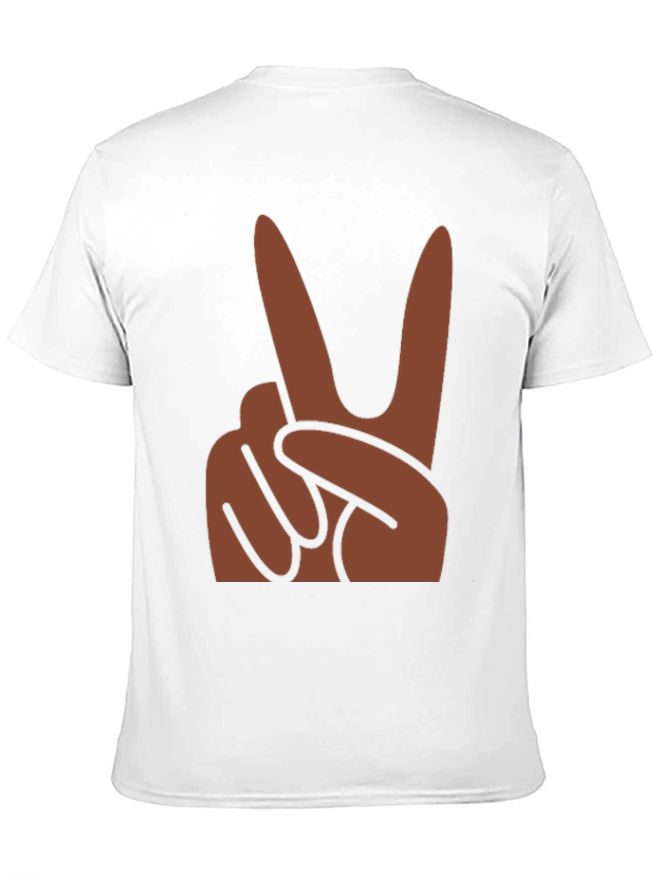 Peace Hand Sign Graphic Black T-Shirt