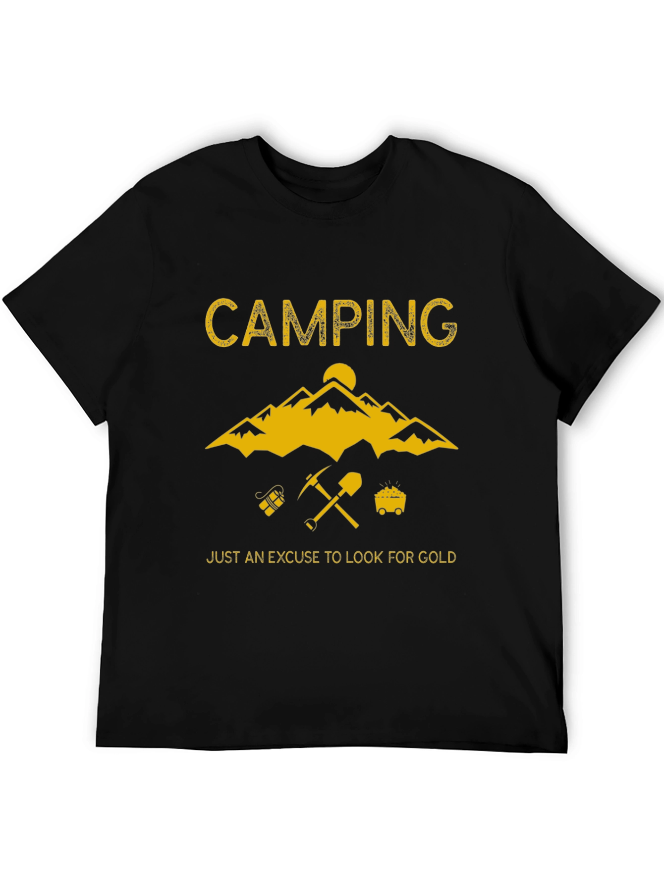 Camping Gold Prospecting T-Shirt - Adventure Awaits!