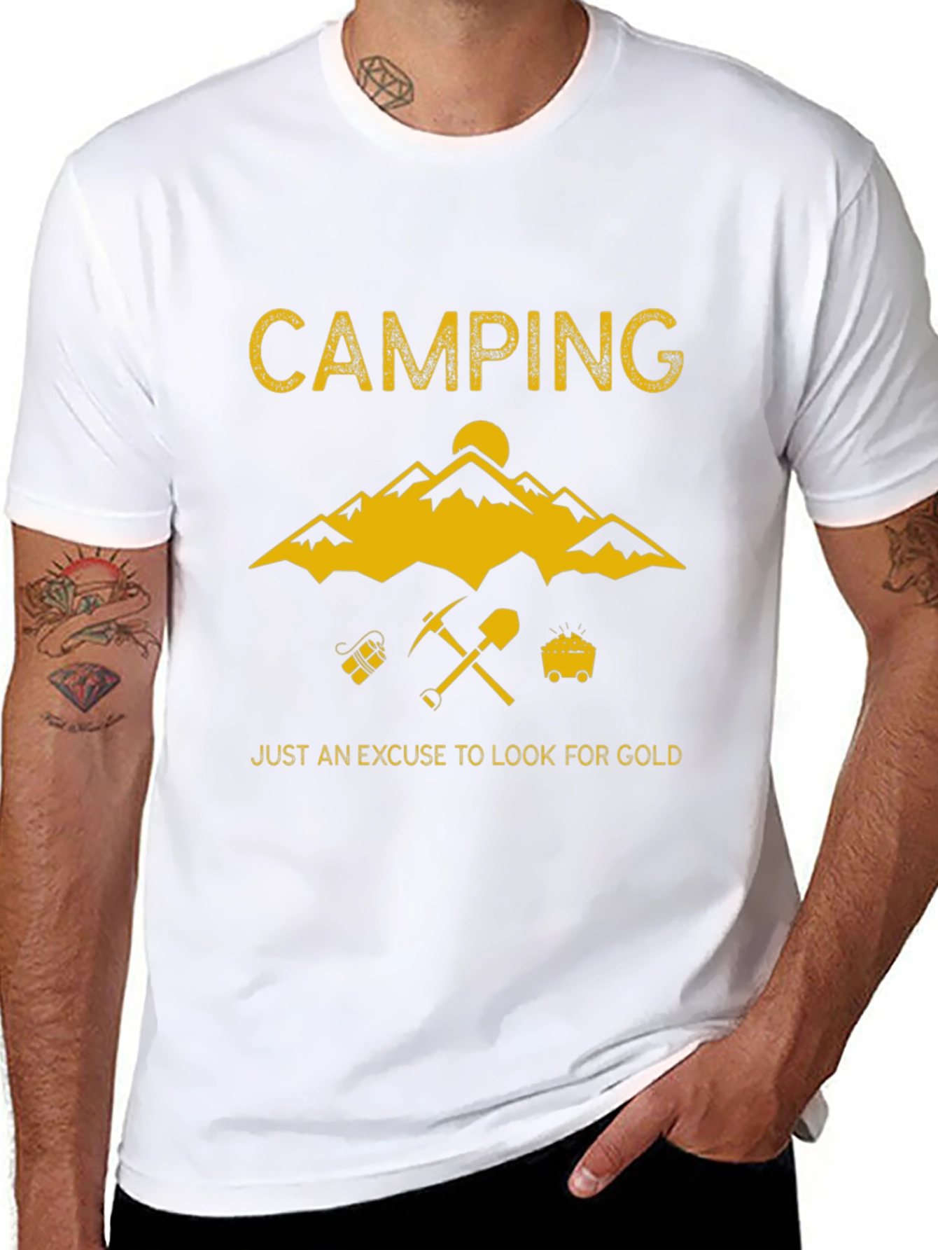 Camping Gold Prospecting T-Shirt - Adventure Awaits!