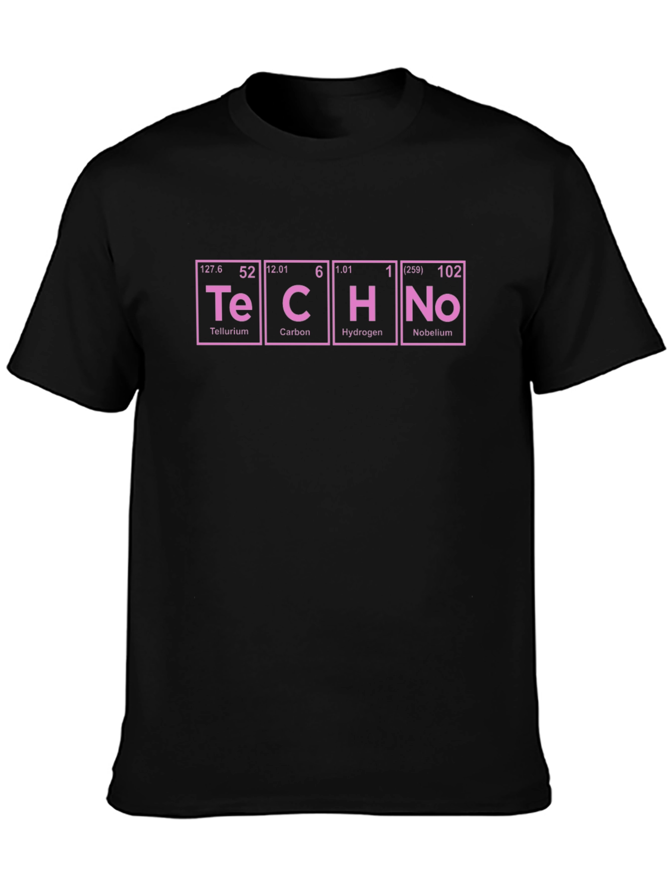 Periodic Table Techno Music Black T-Shirt