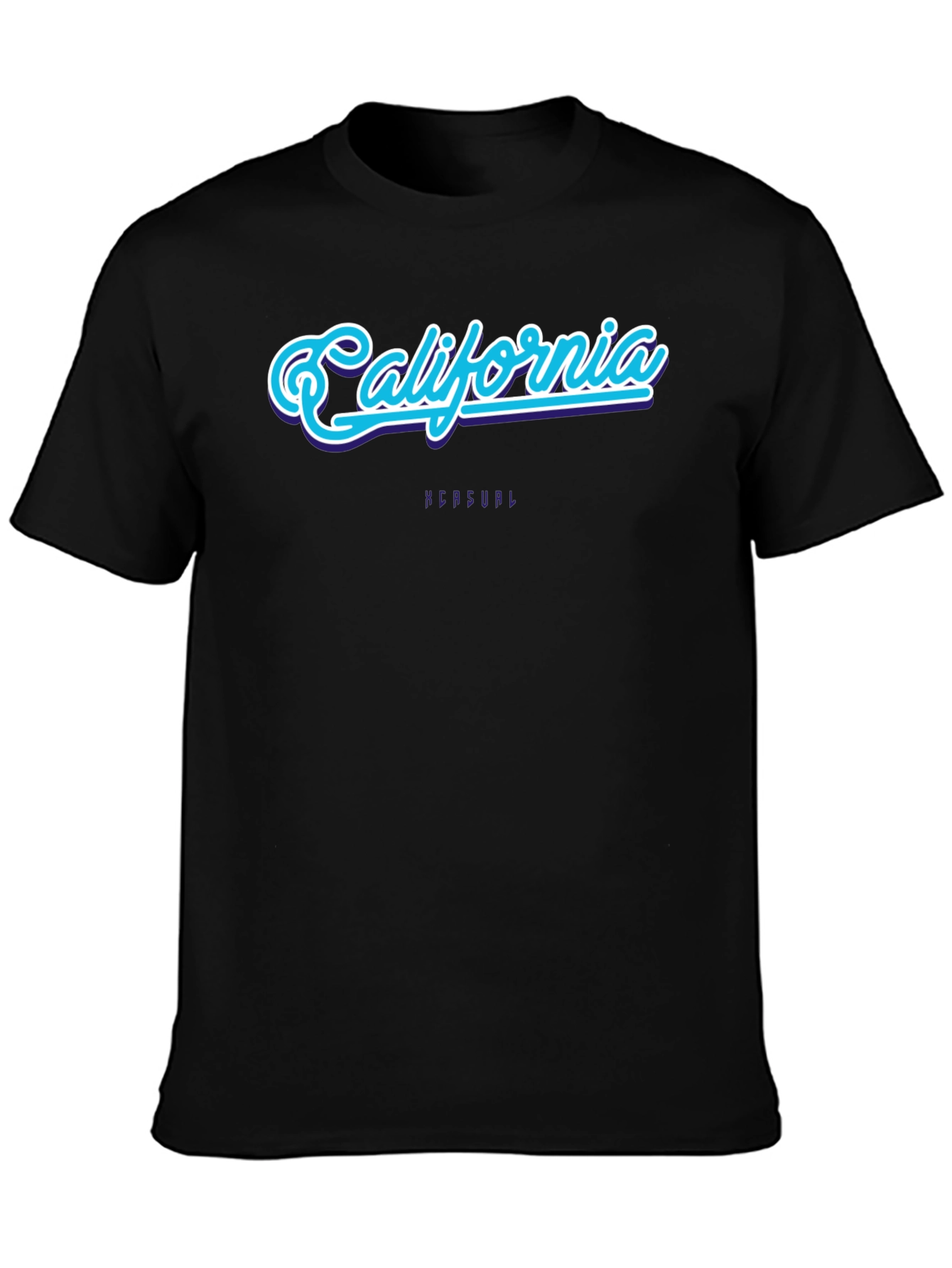 California Graphic Print Black T-Shirt