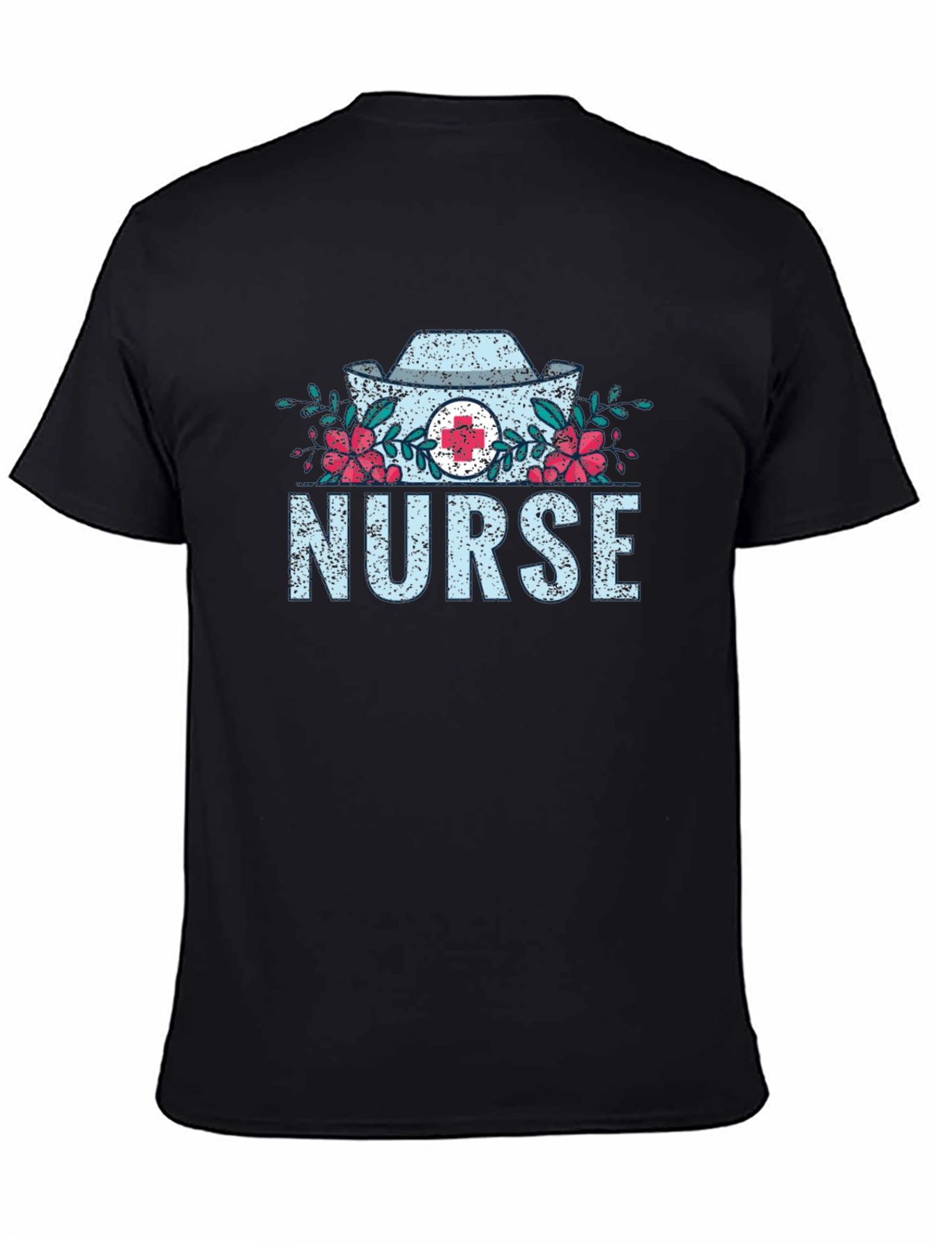 Nurse Floral Graphic T-Shirt - Medical Profession Apparel
