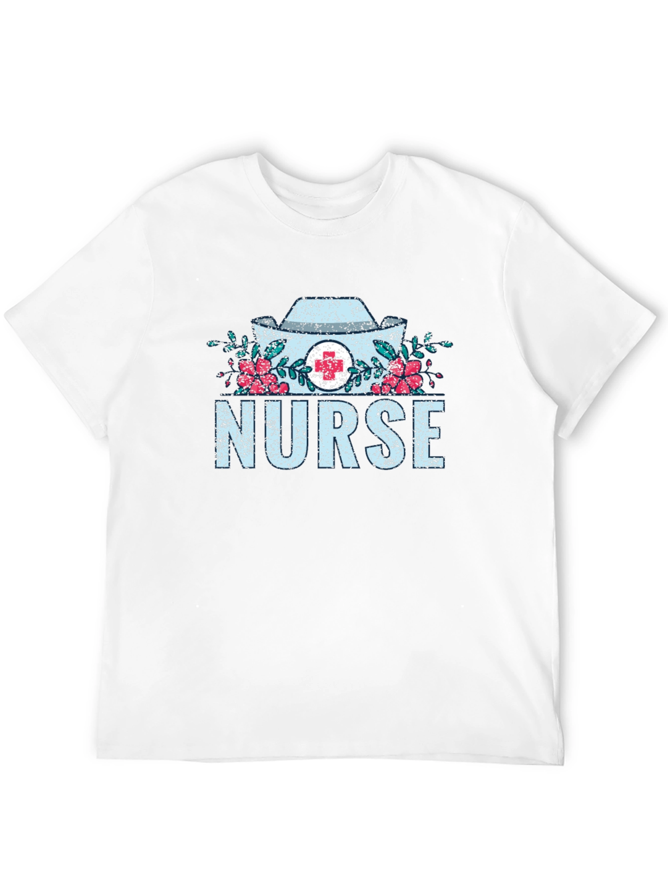 Nurse Floral Graphic T-Shirt - Medical Profession Apparel