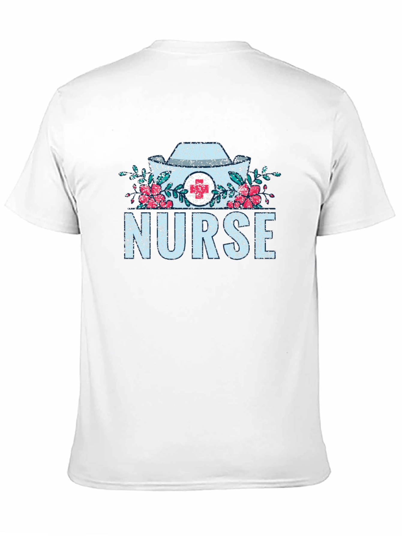 Nurse Floral Graphic T-Shirt - Medical Profession Apparel