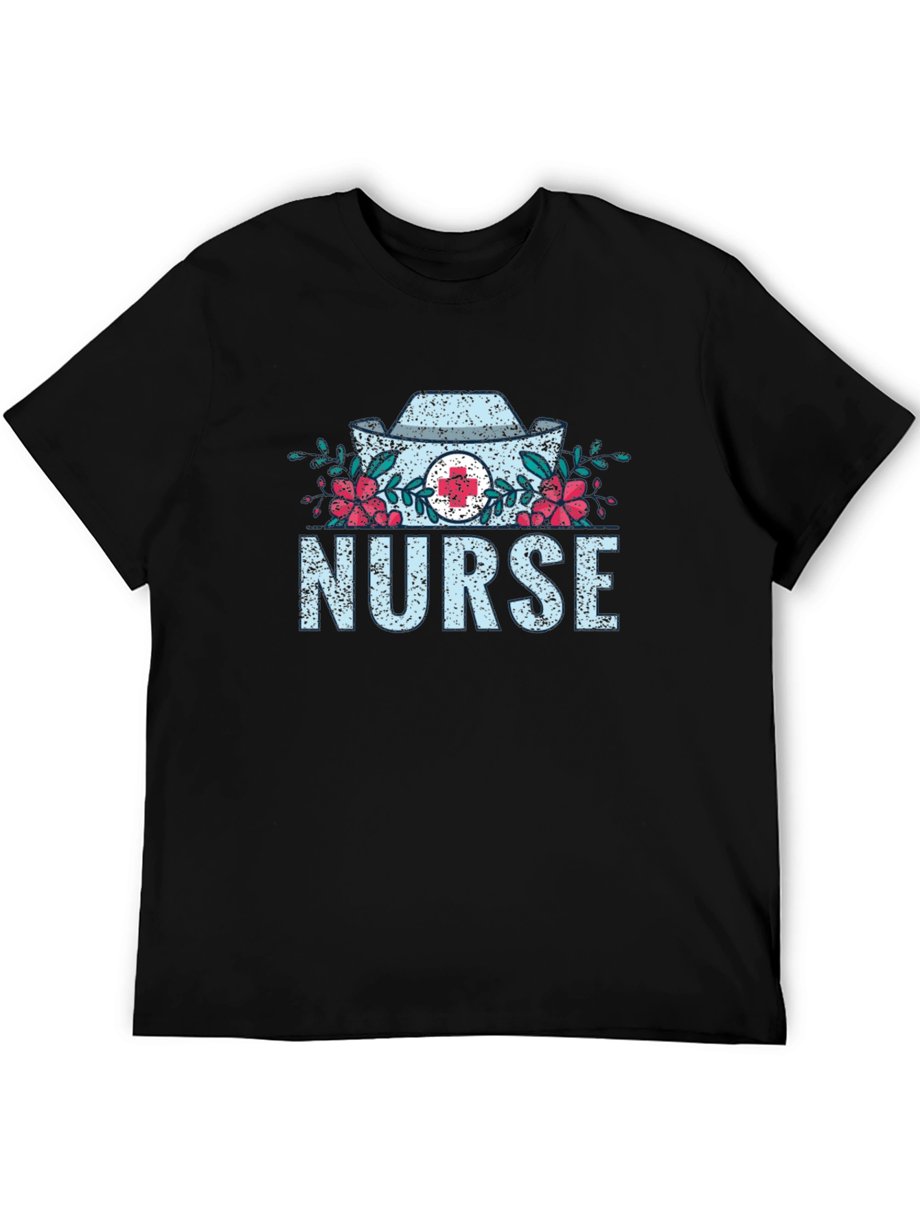 Nurse Floral Graphic T-Shirt - Medical Profession Apparel