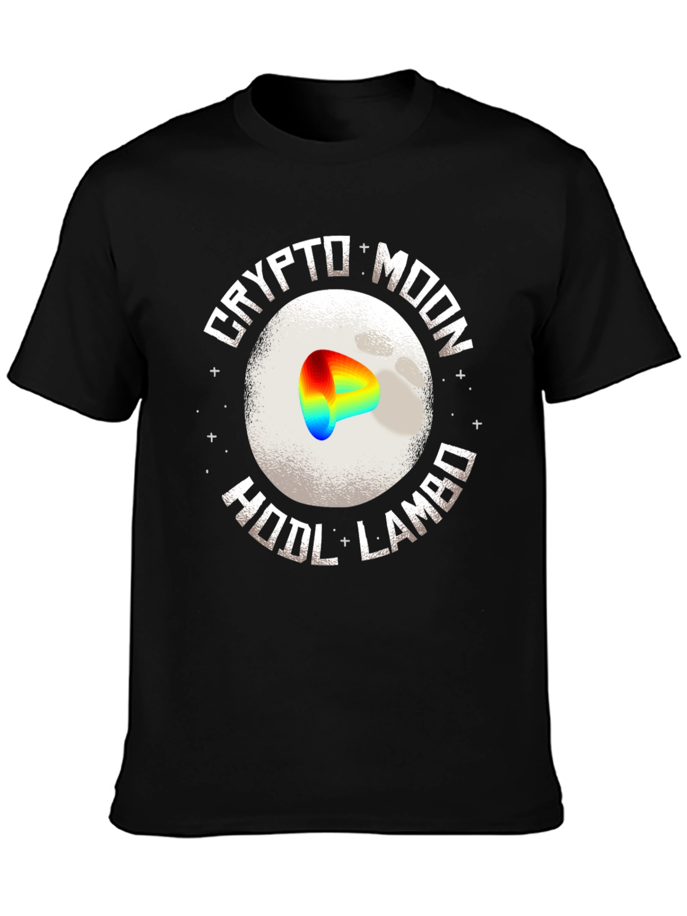 Crypto Moon HODL Lambo Black T-Shirt