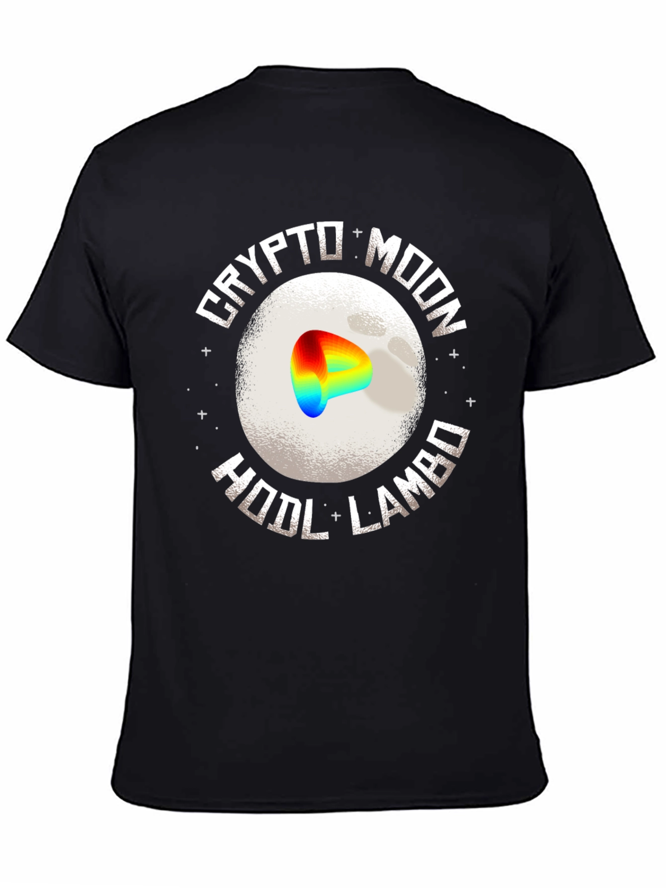Crypto Moon HODL Lambo Black T-Shirt