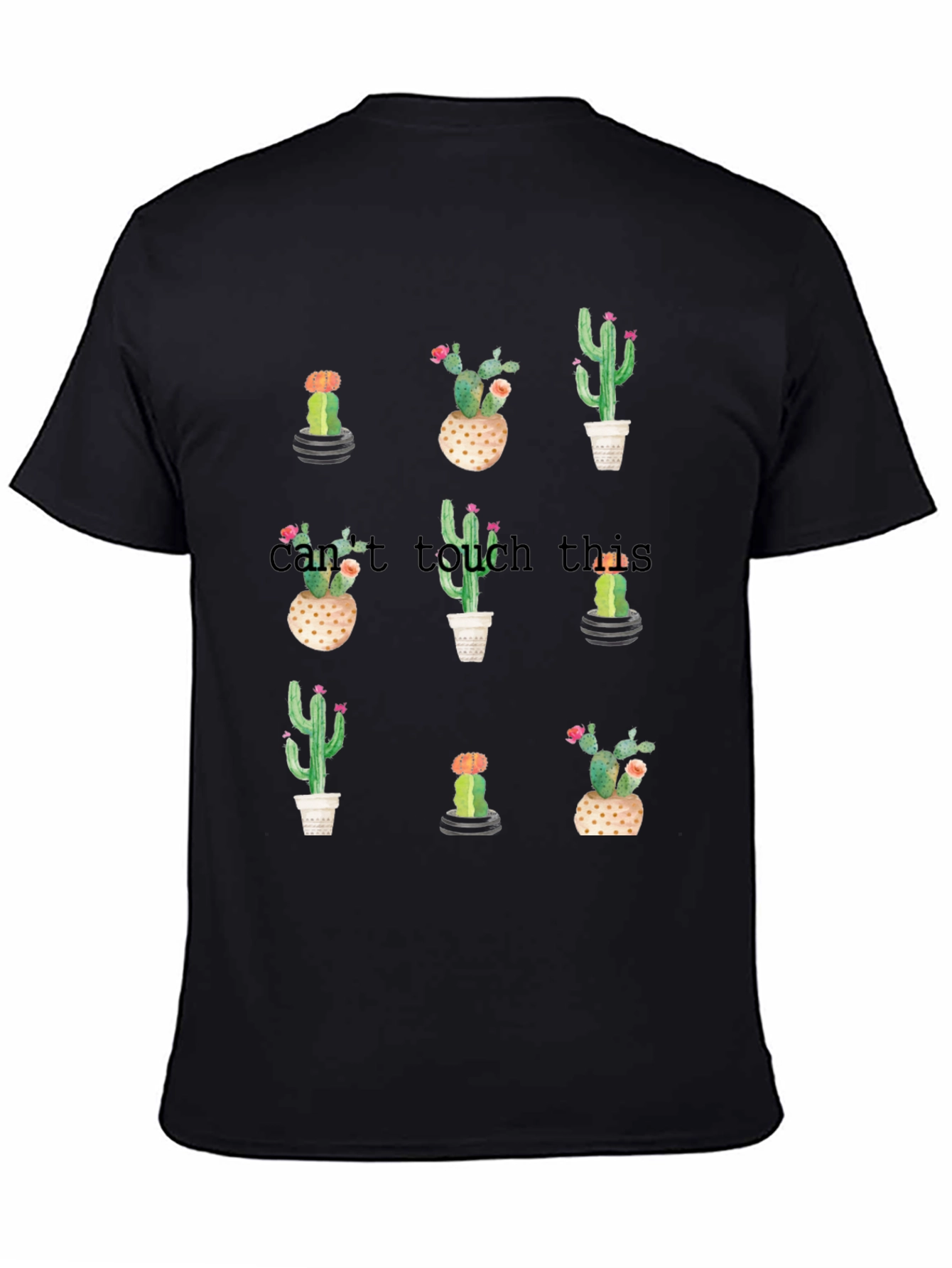 Cactus Plant Graphic Tee -  Trendy Crew Neck T-Shirt