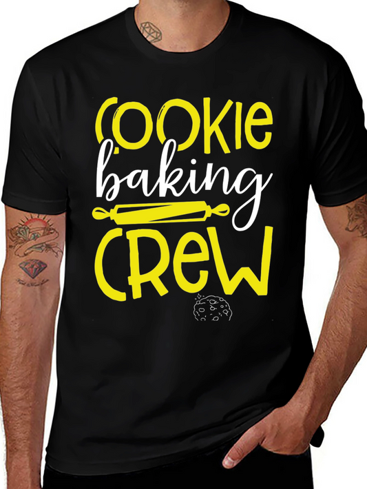 Cookie Baking Crew Black Graphic T-Shirt