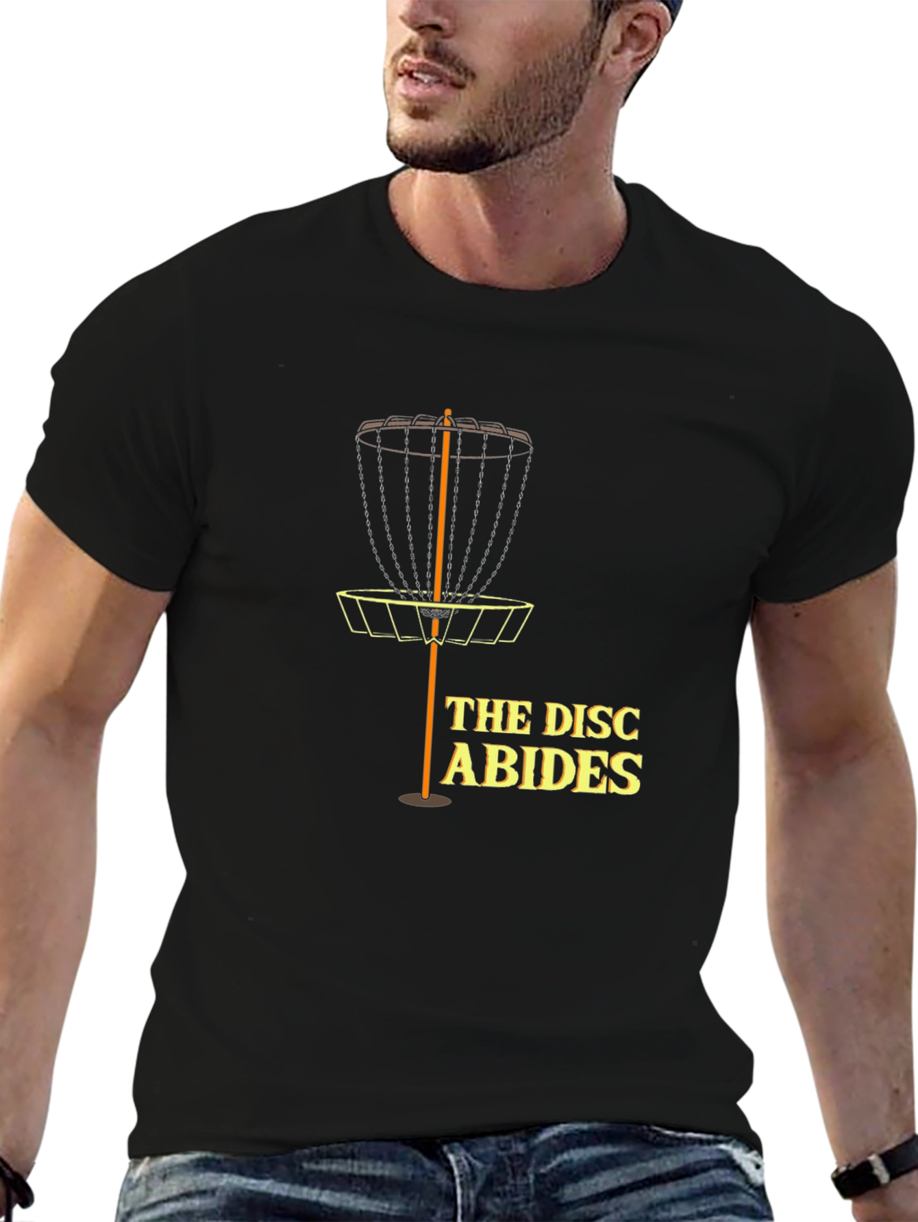 The Disc Abides T-Shirt - Funny Disc Golf Tee