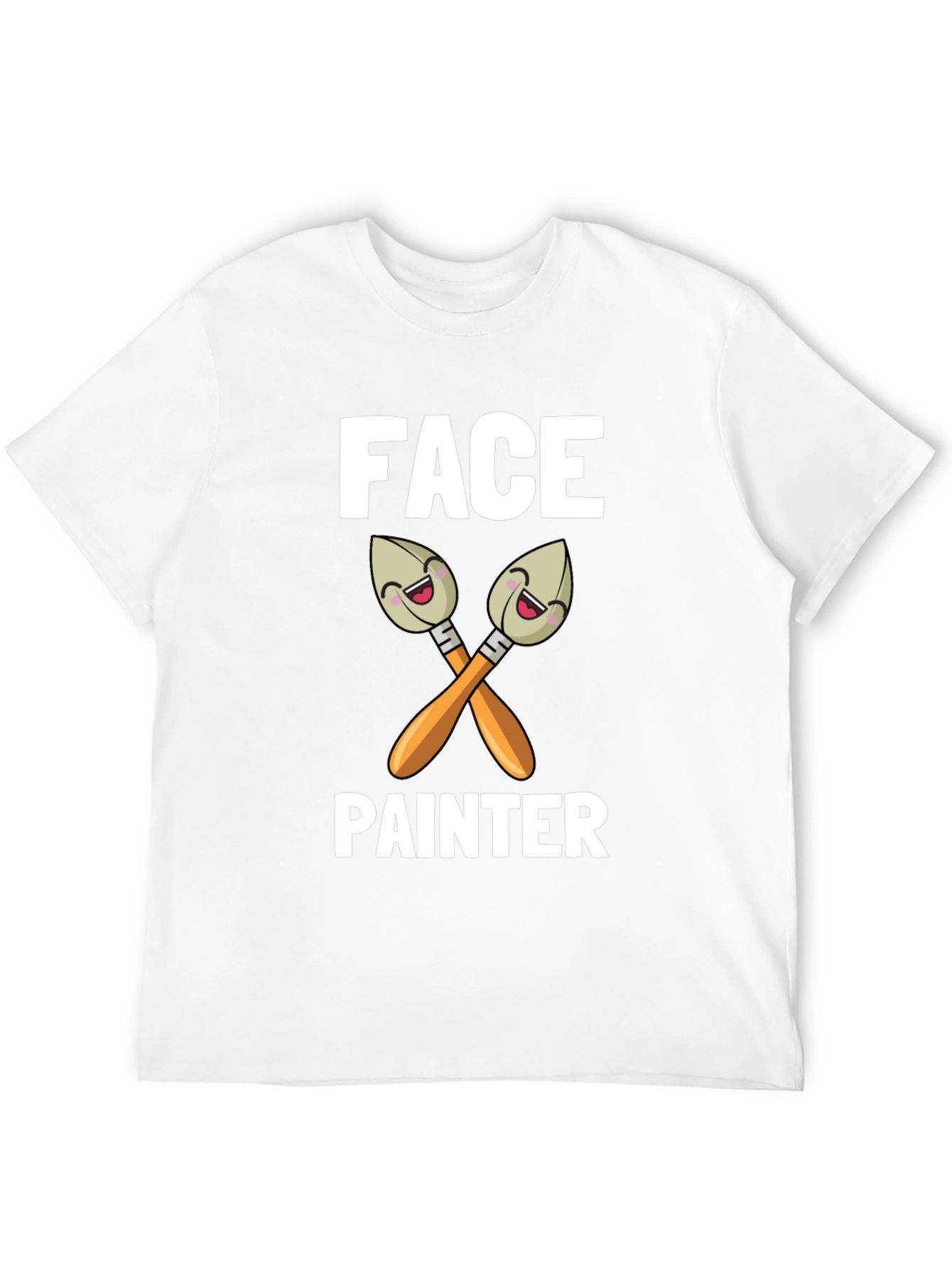 Face Painter Cartoon Brush Graphic T-Shirt