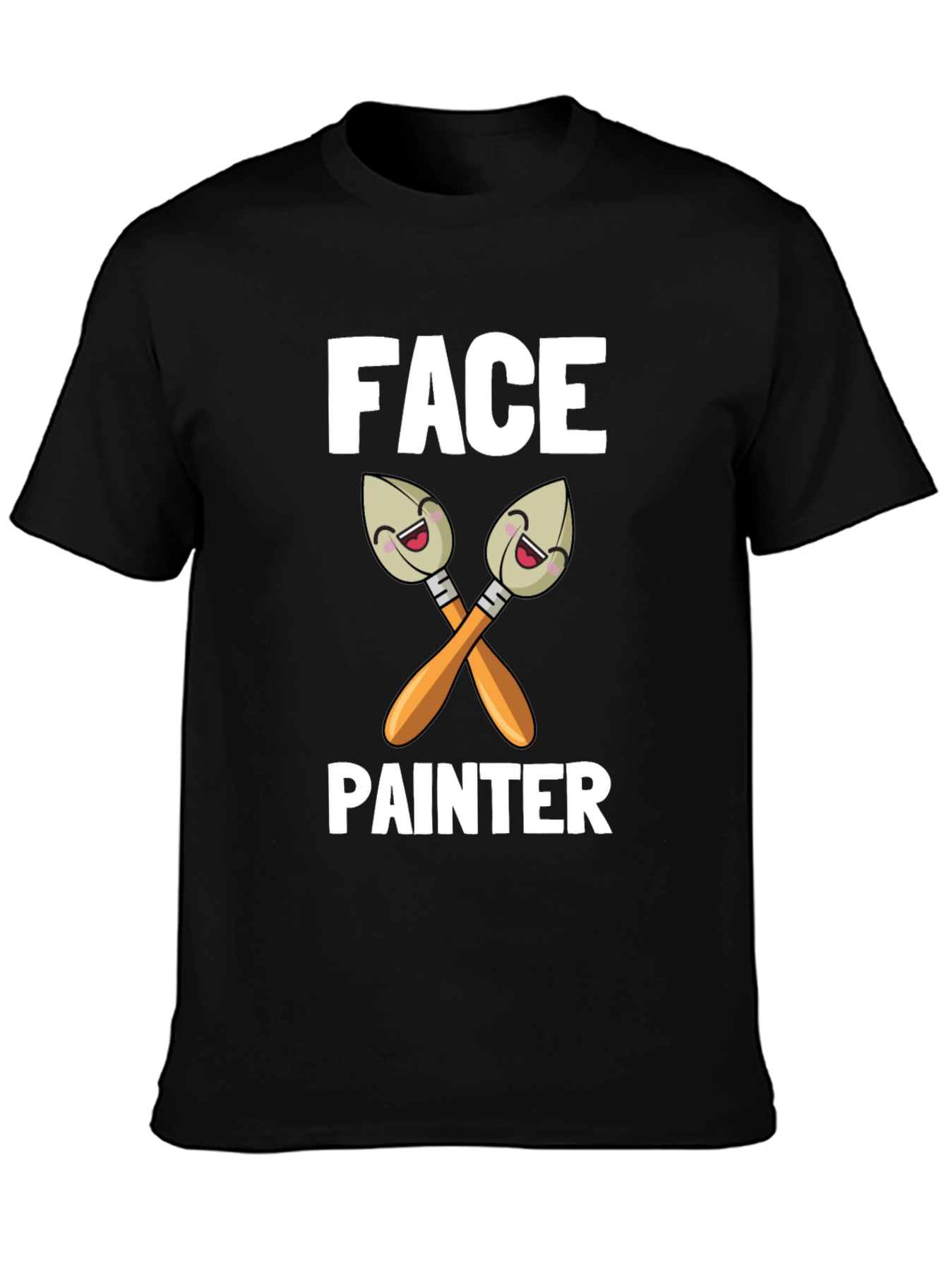 Face Painter Cartoon Brush Graphic T-Shirt