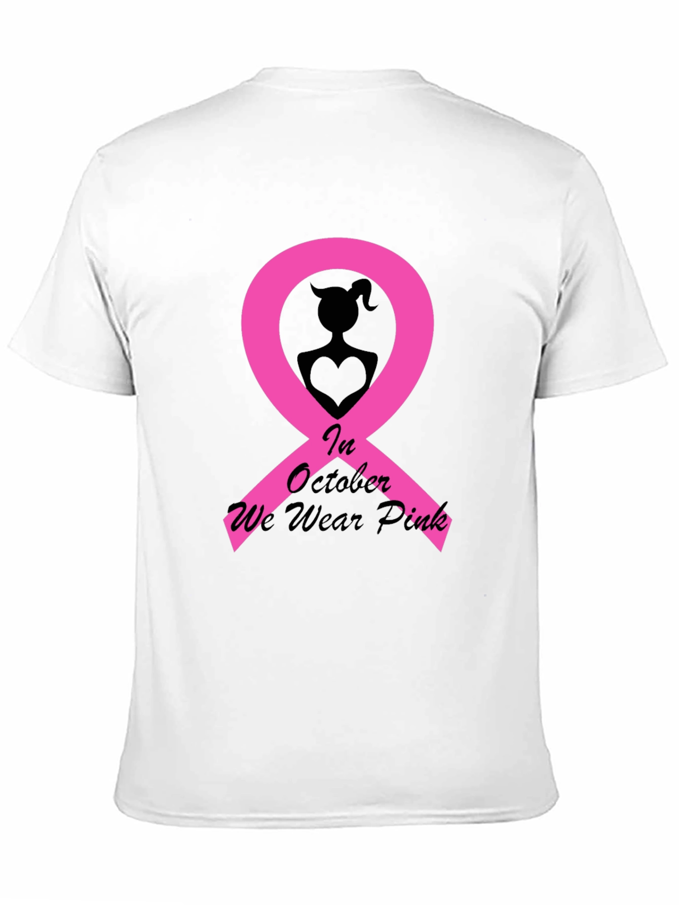 October Breast Cancer Awareness Pink Ribbon T-Shirt