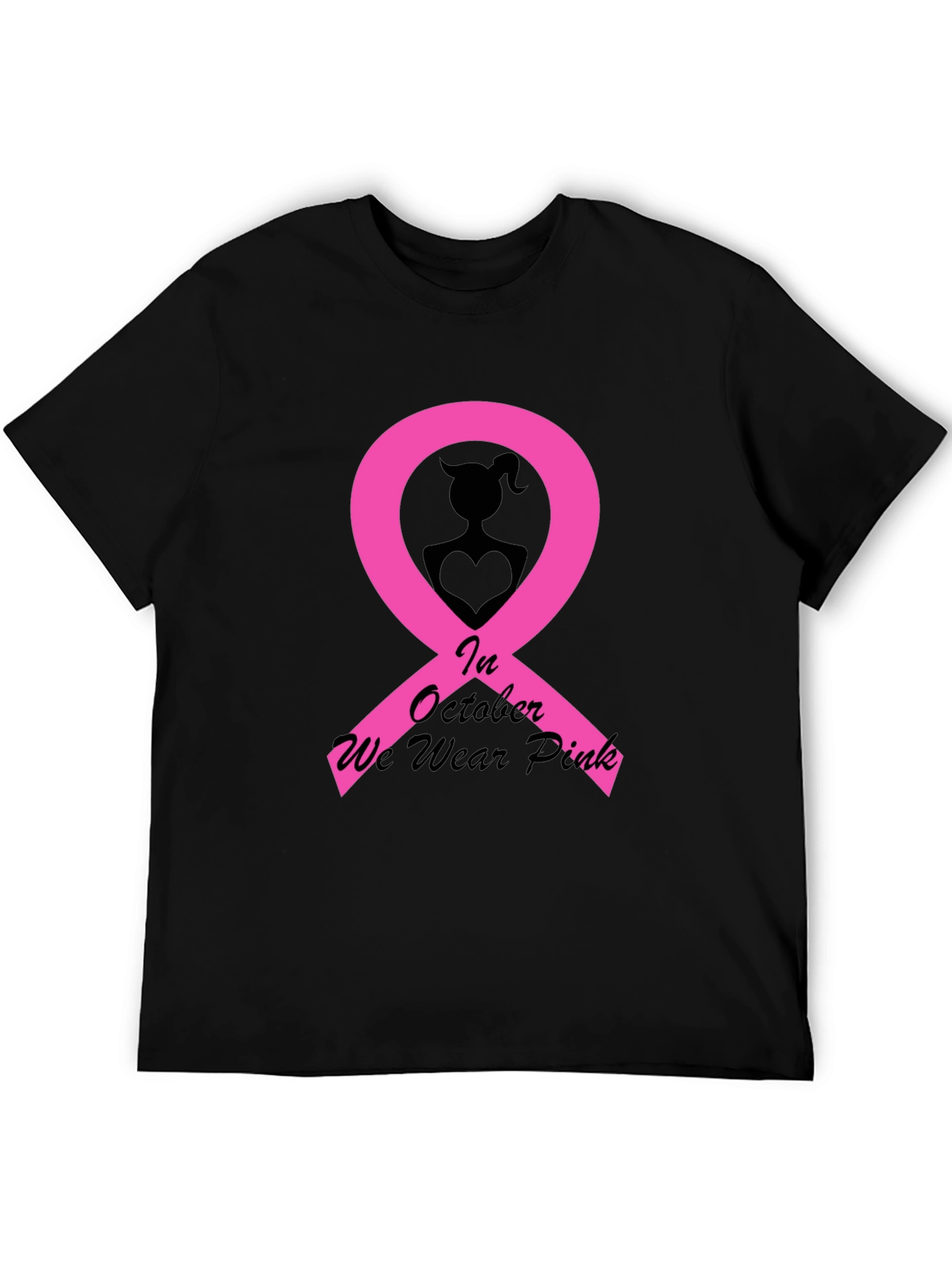 October Breast Cancer Awareness Pink Ribbon T-Shirt