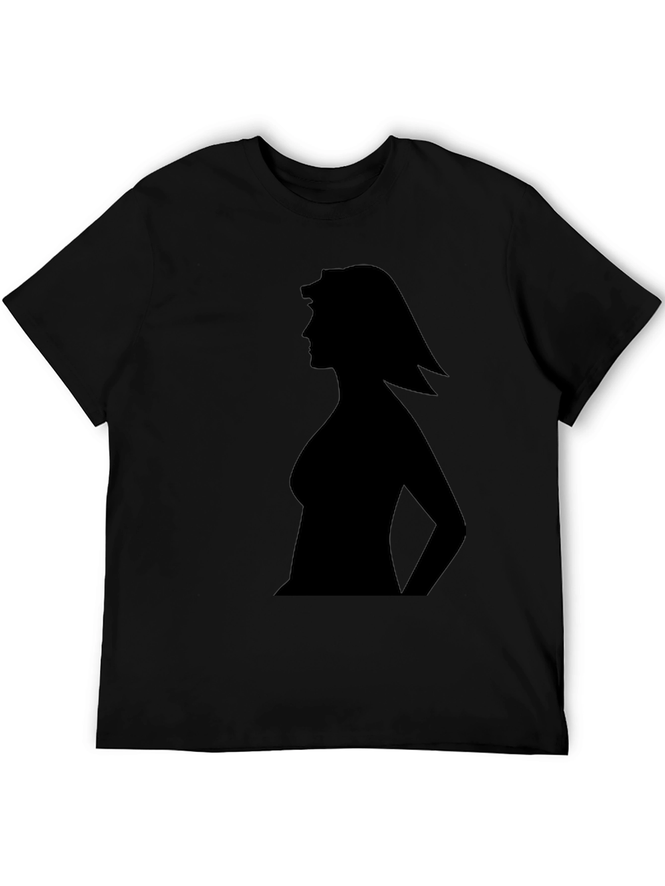 Silhouette Graphic T-Shirt - Black Cotton Tee