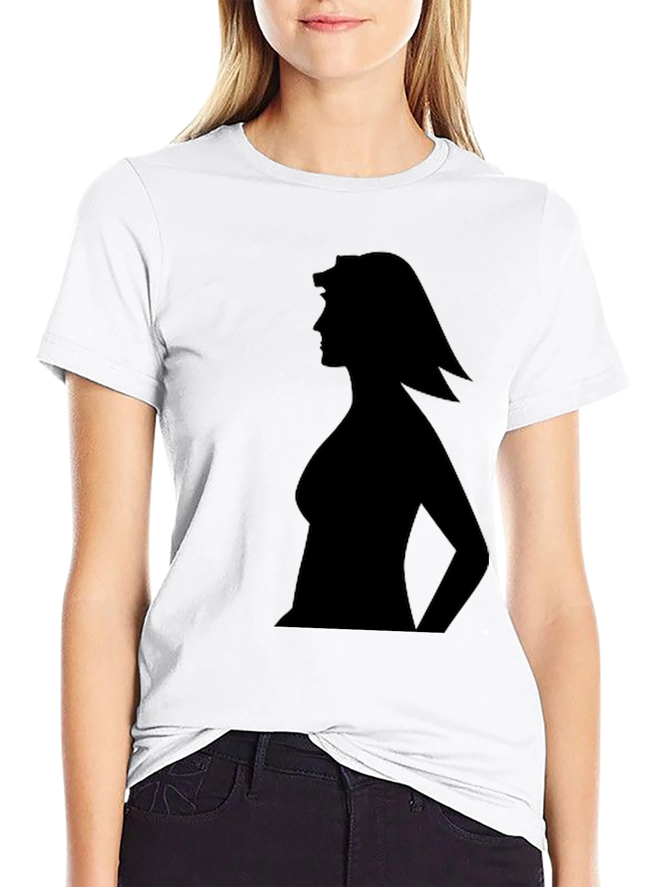 Silhouette Graphic T-Shirt - Black Cotton Tee