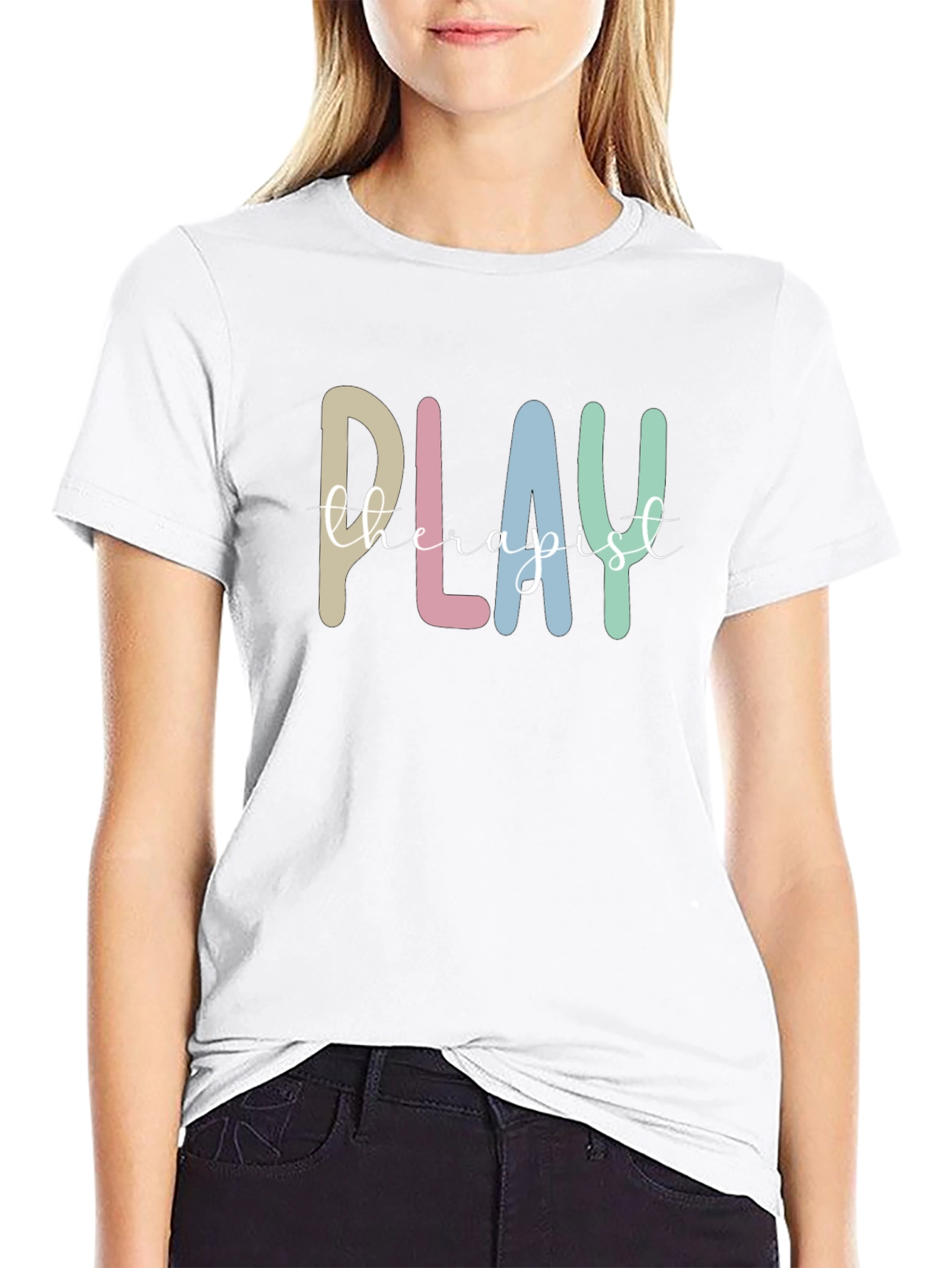 Play Therapist Graphic Tee - Comfortable Black T-Shirt