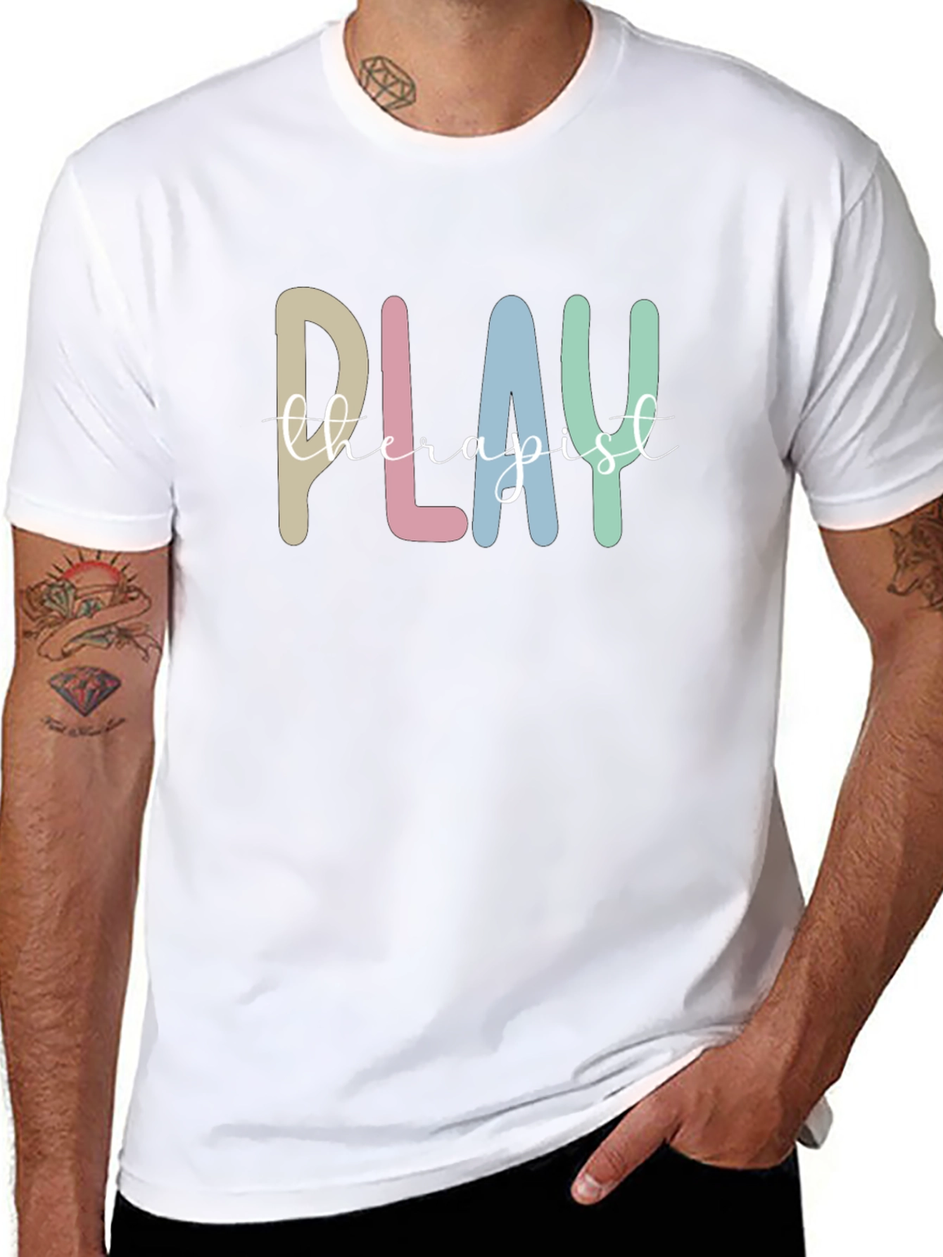 Play Therapist Graphic Tee - Comfortable Black T-Shirt