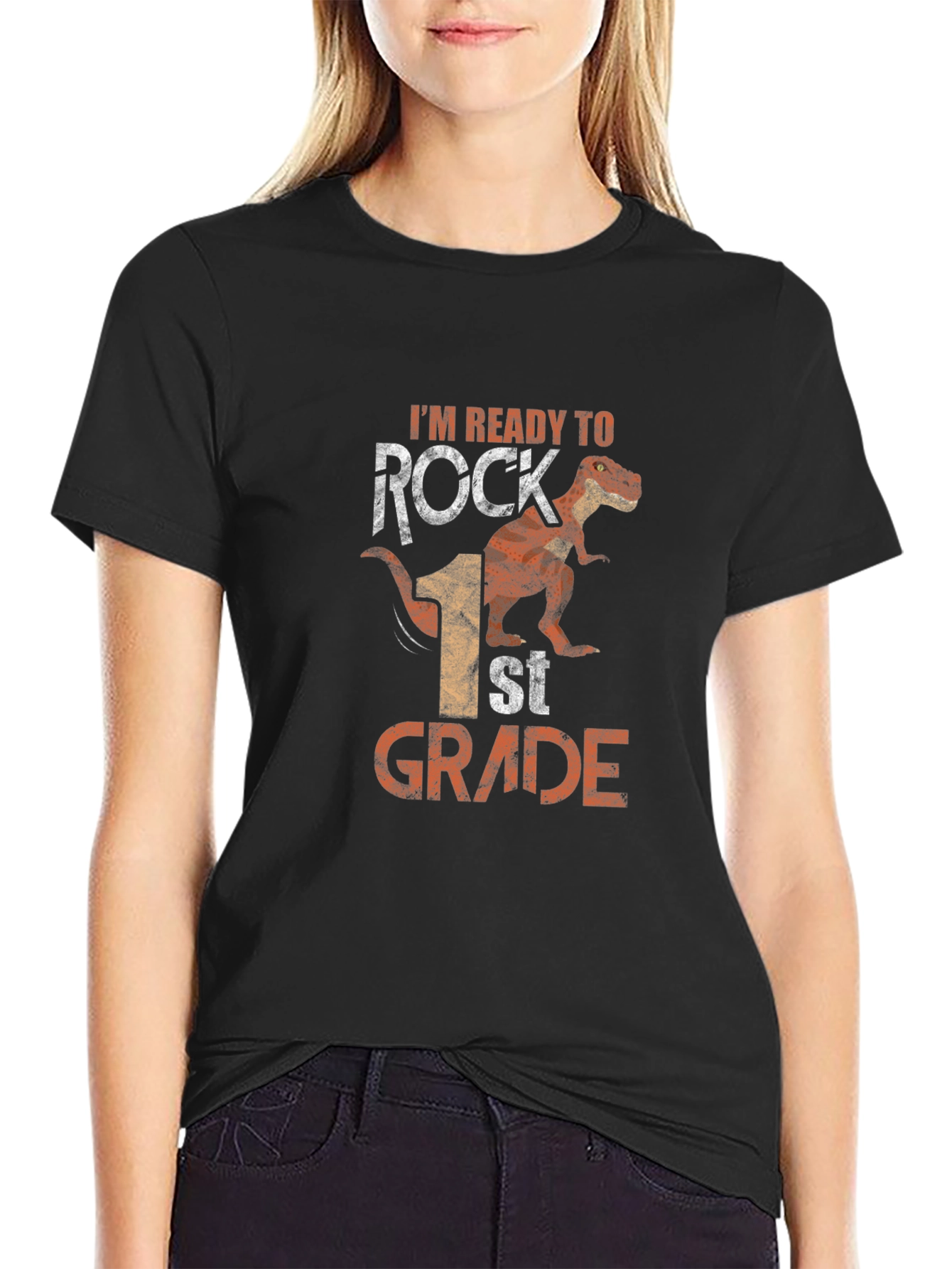 Ready to Rock 1st Grade Dinosaur T-Shirt