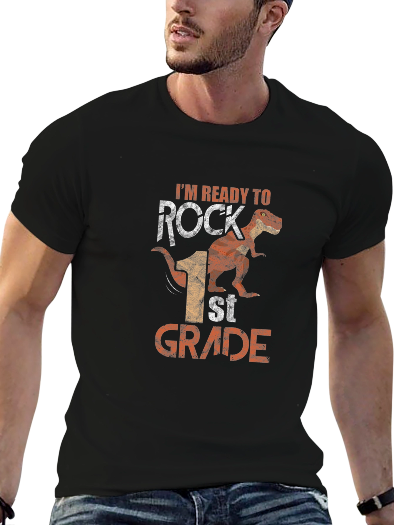 Ready to Rock 1st Grade Dinosaur T-Shirt