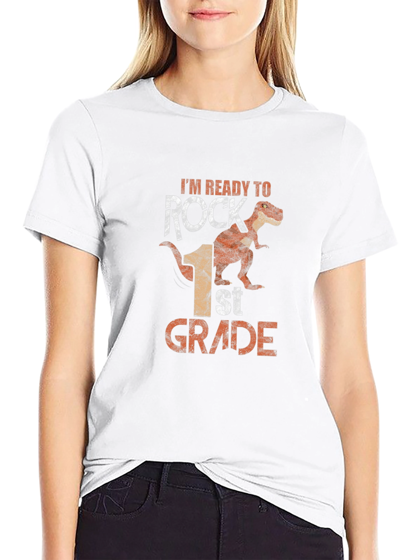 Ready to Rock 1st Grade Dinosaur T-Shirt