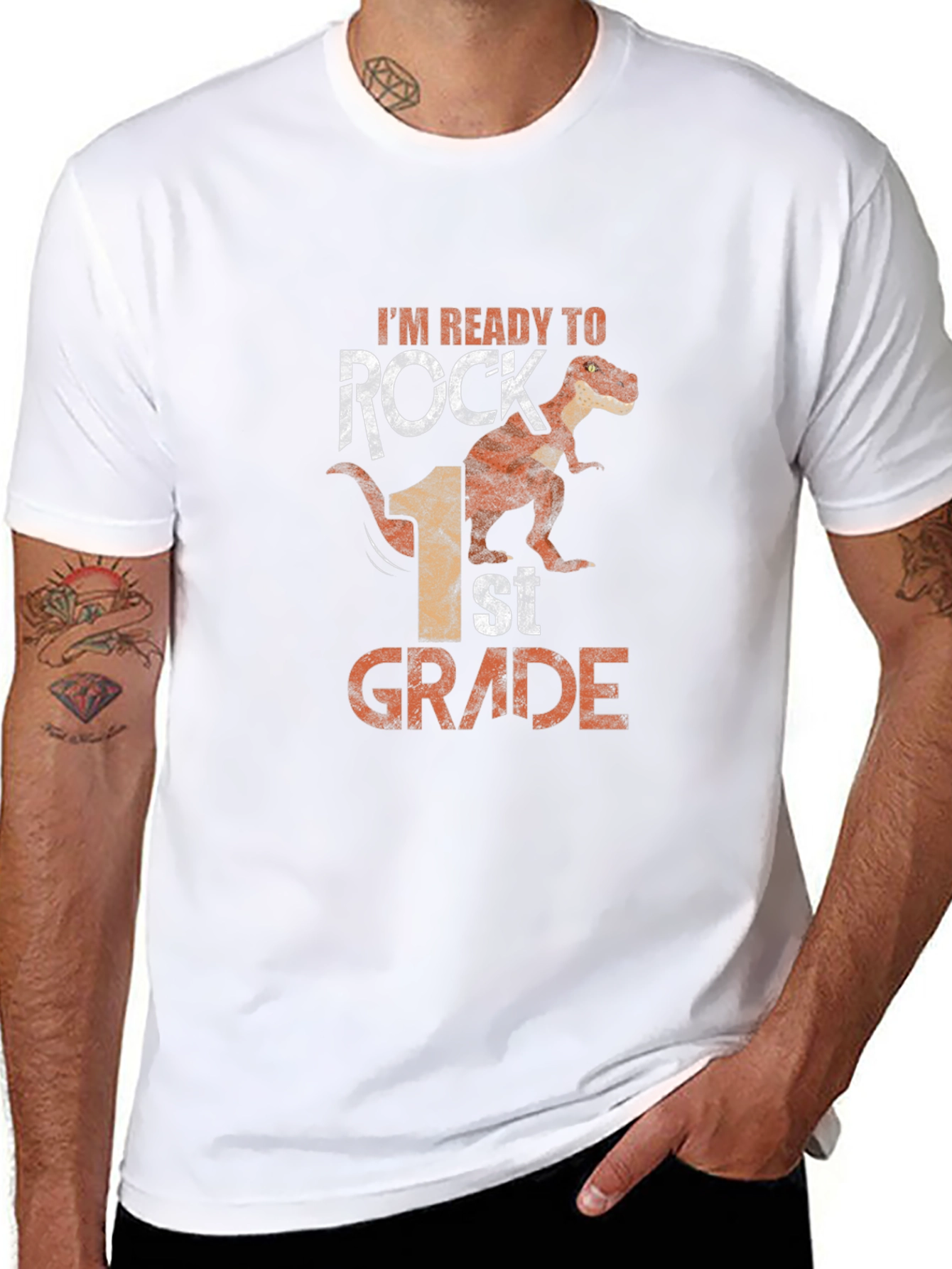 Ready to Rock 1st Grade Dinosaur T-Shirt