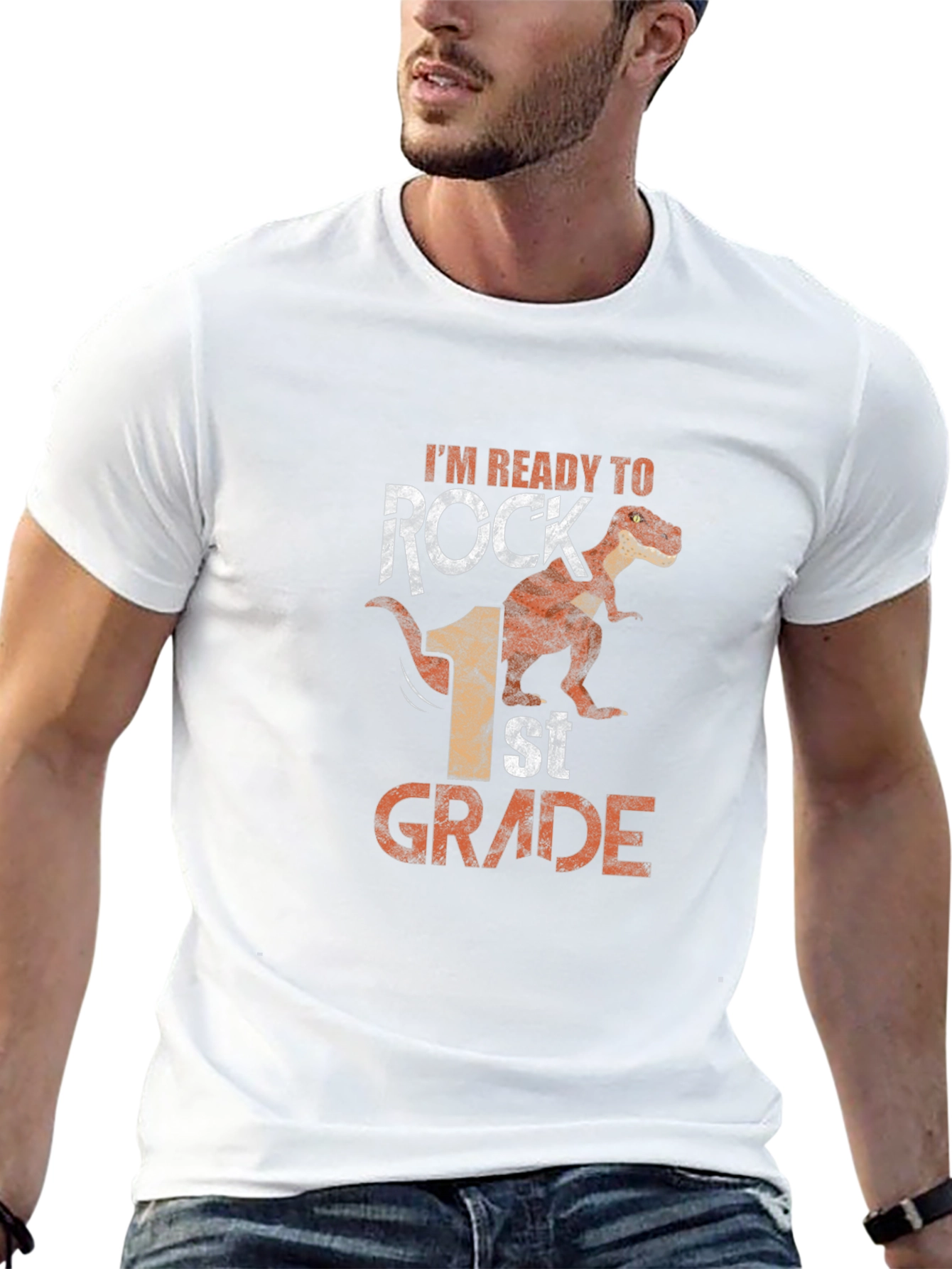 Ready to Rock 1st Grade Dinosaur T-Shirt
