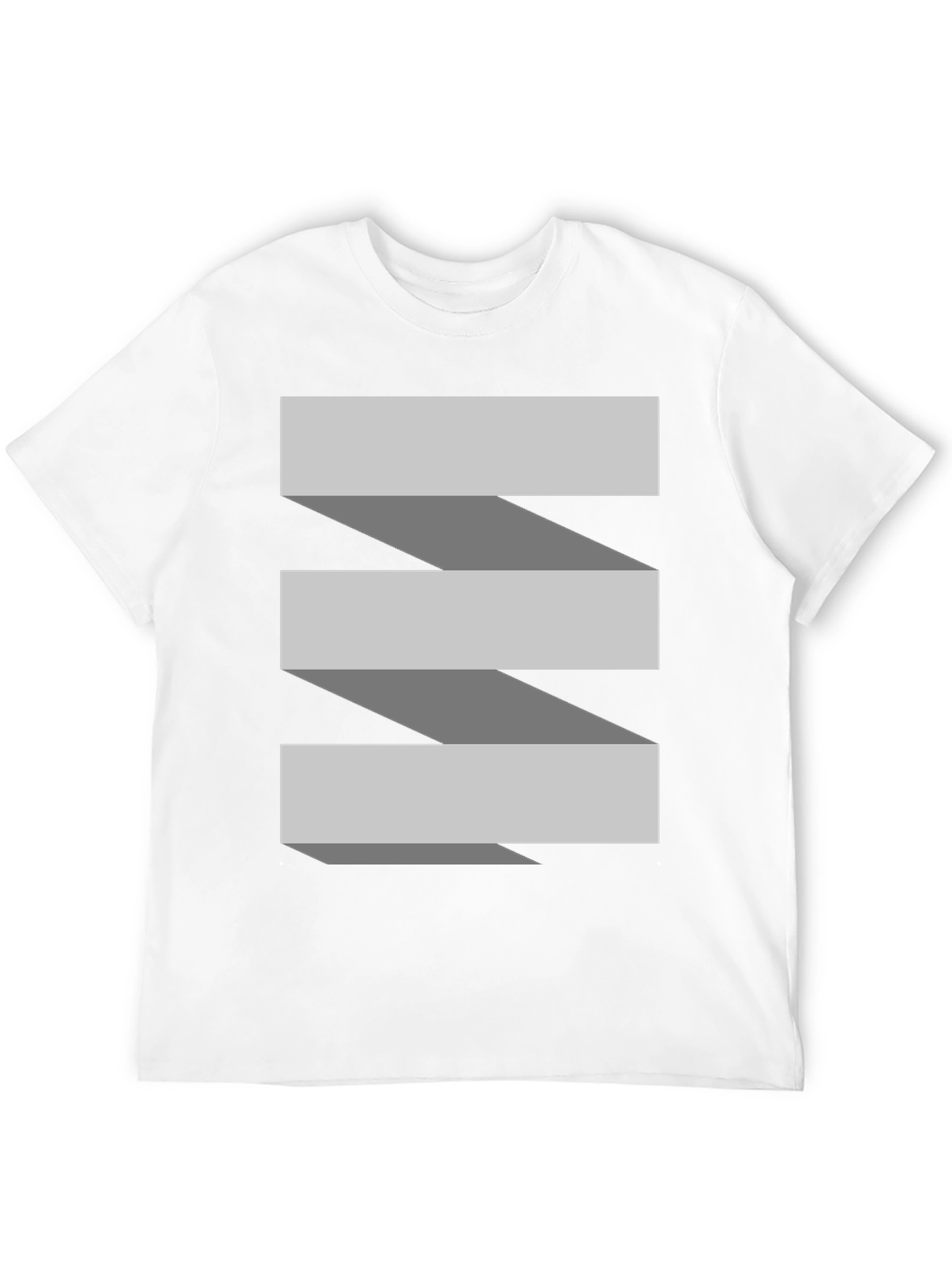 Abstract Ribbon Graphic T-Shirt - Modern Casual Style