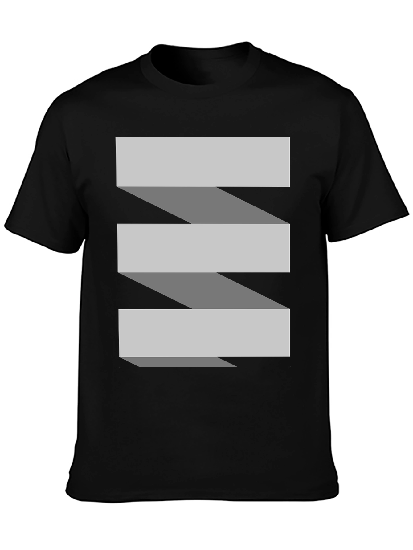 Abstract Ribbon Graphic T-Shirt - Modern Casual Style