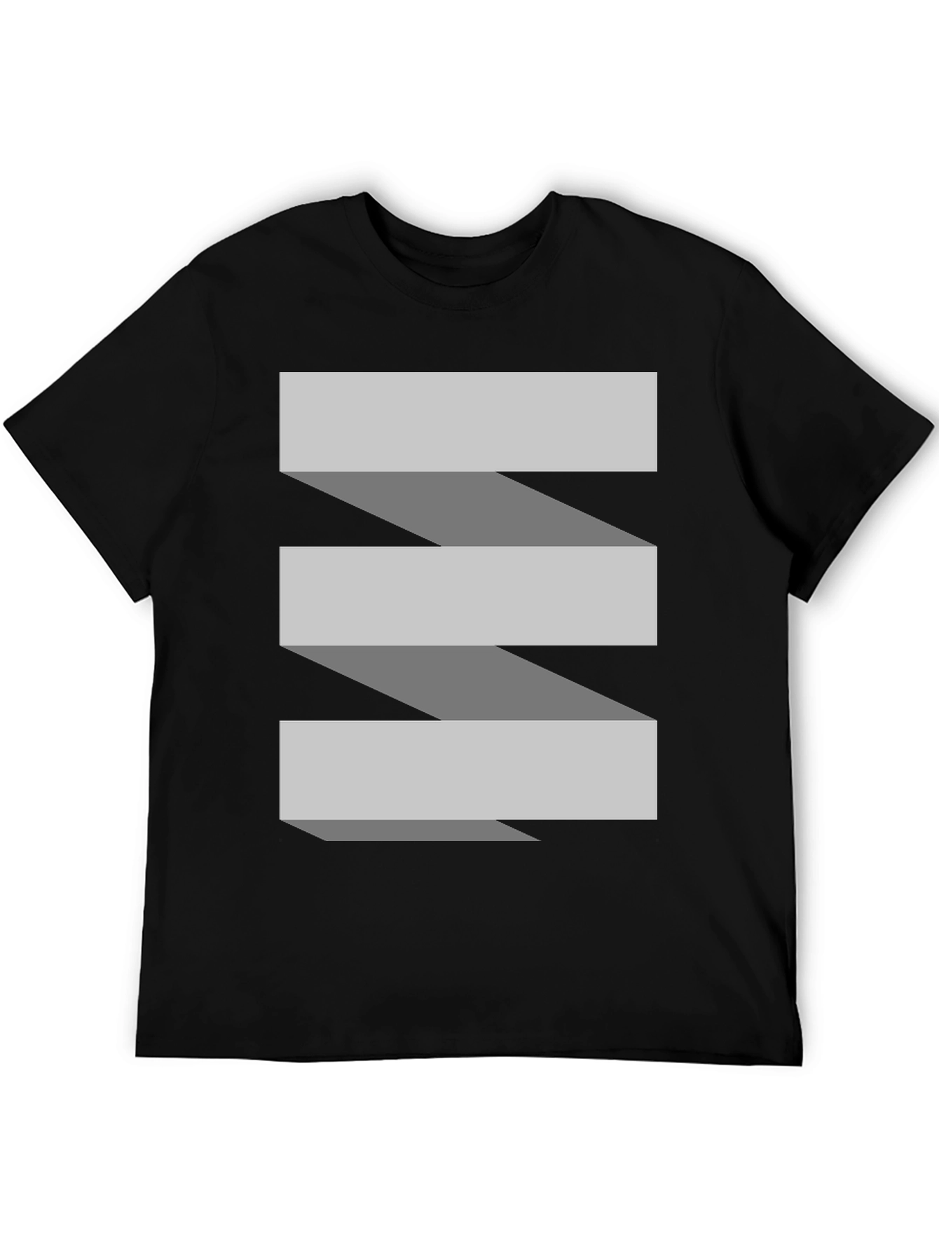 Abstract Ribbon Graphic T-Shirt - Modern Casual Style