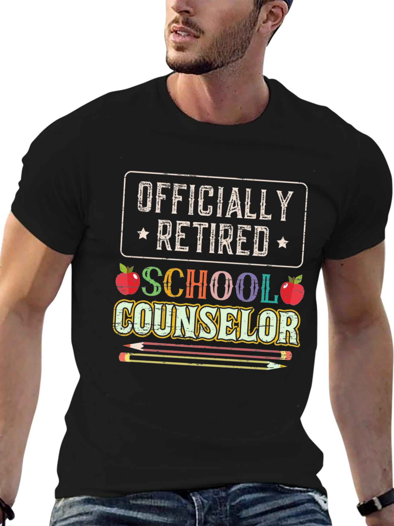 Officially Retired School Counselor Graphic T-Shirt