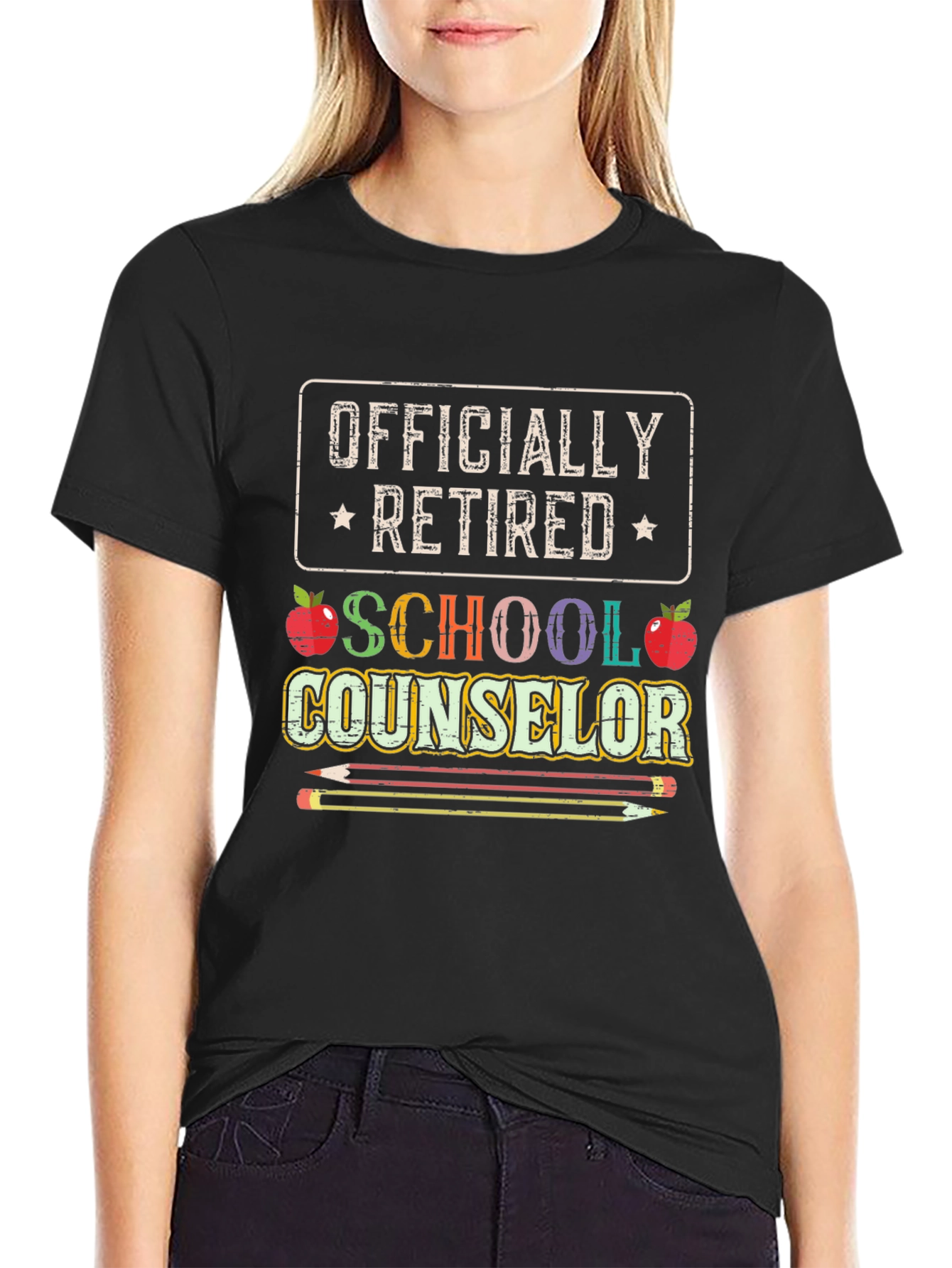 Officially Retired School Counselor Graphic T-Shirt