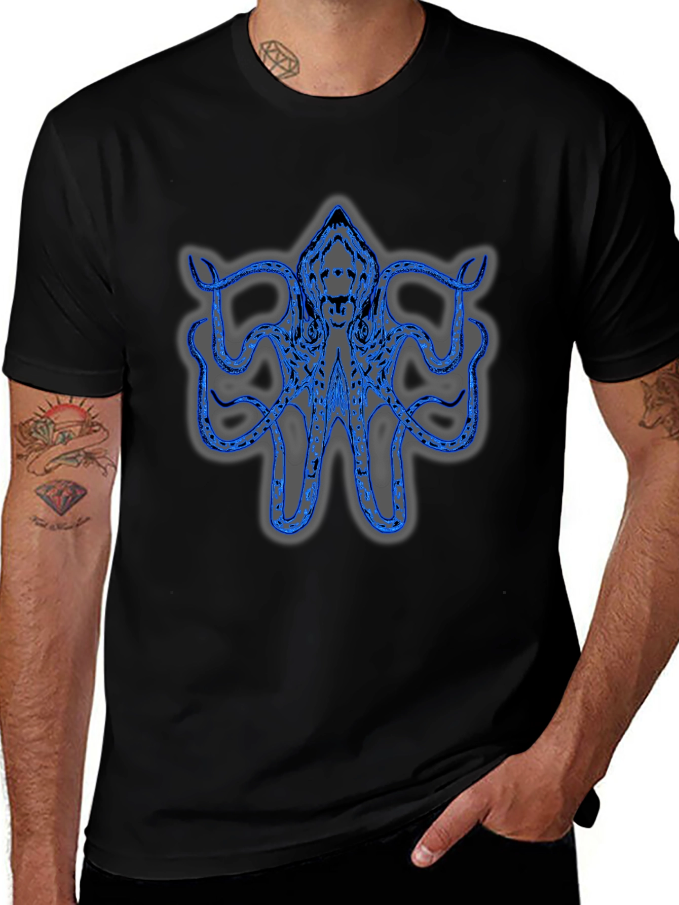 Blue Octopus Graphic Tee