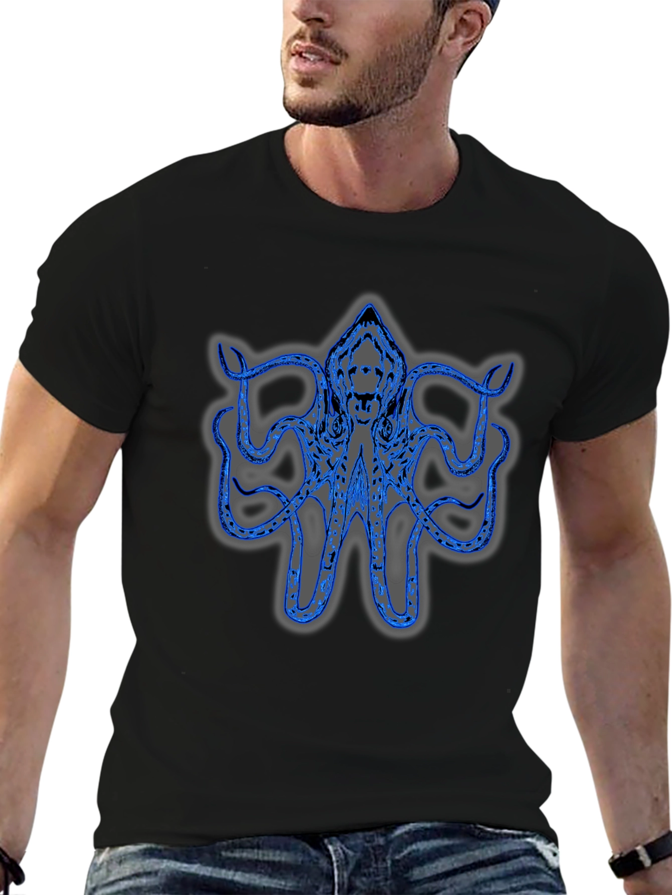 Blue Octopus Graphic Tee