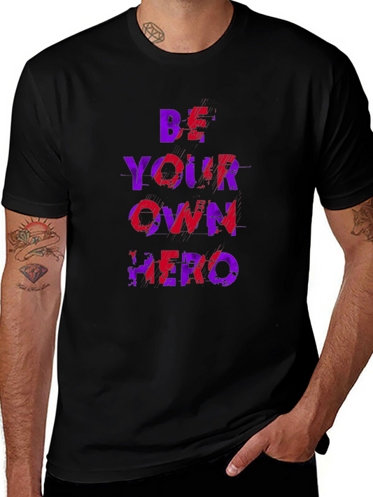 Be Your Own Hero Black Graphic Tee